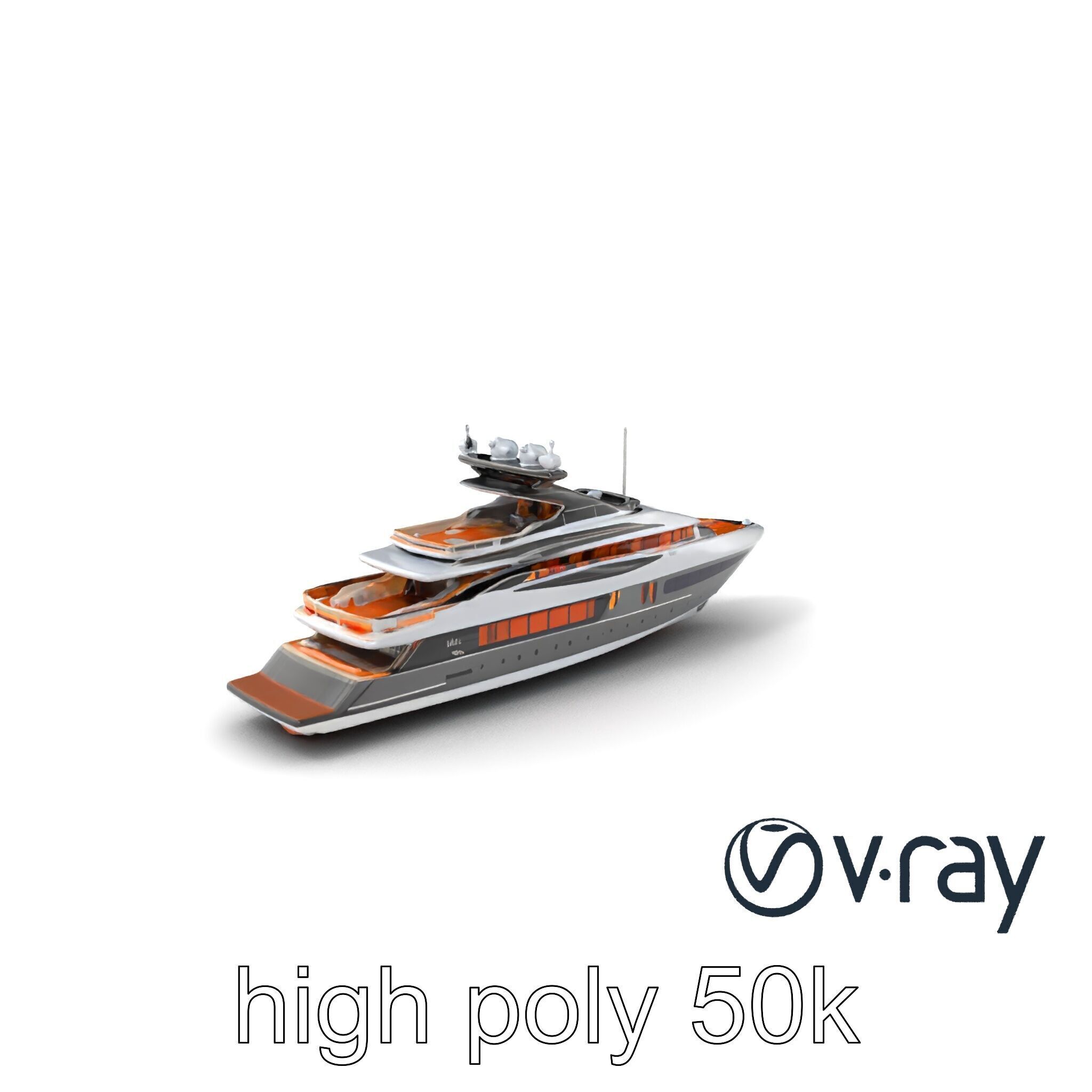 Regal Royal Superyacht with Versailles-style Opulence model pack Low-poly 3D model_5