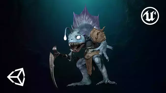 Murloc 2 Low-poly 3D model