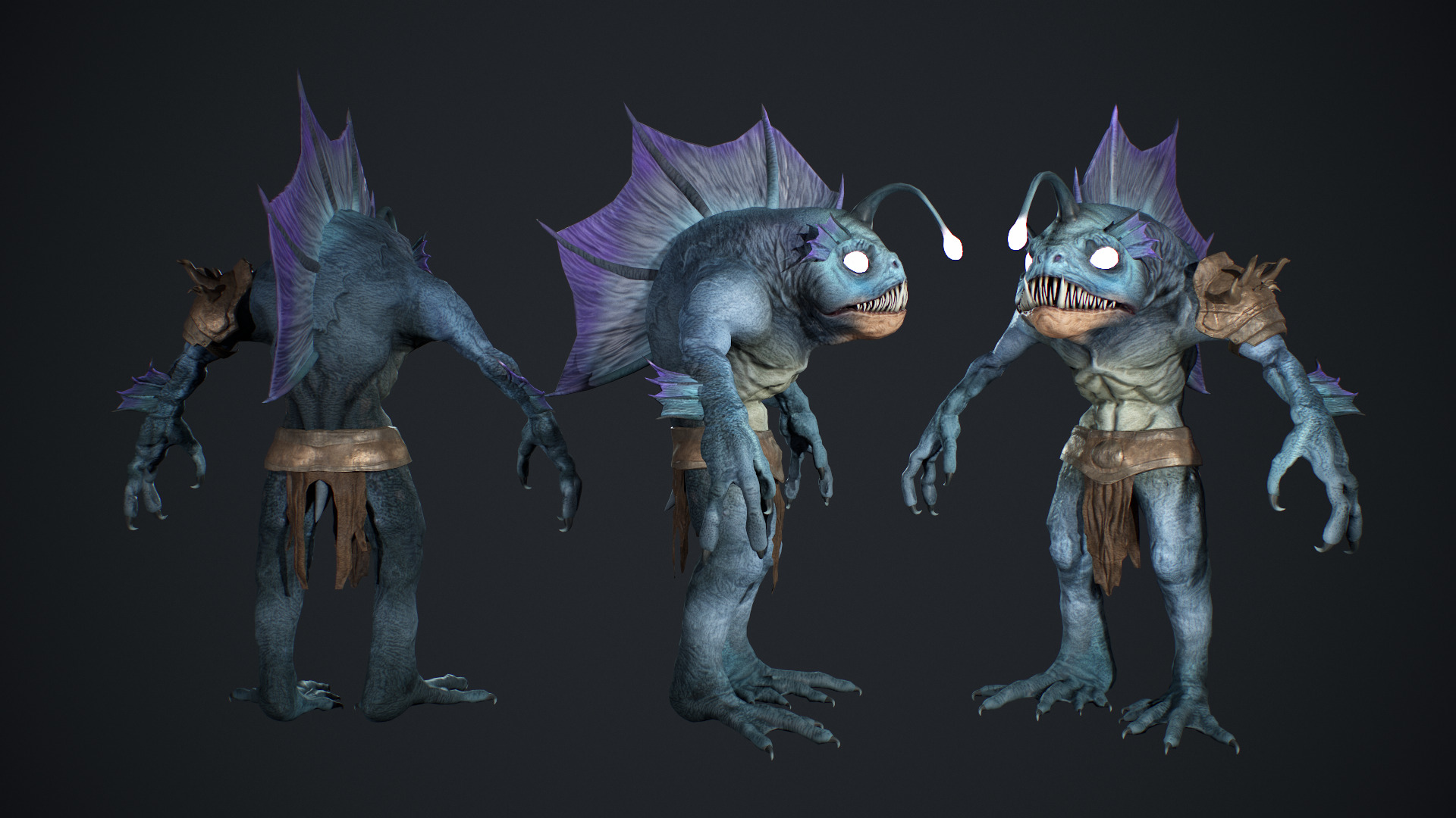 Murloc 2 Low-poly 3D model_4