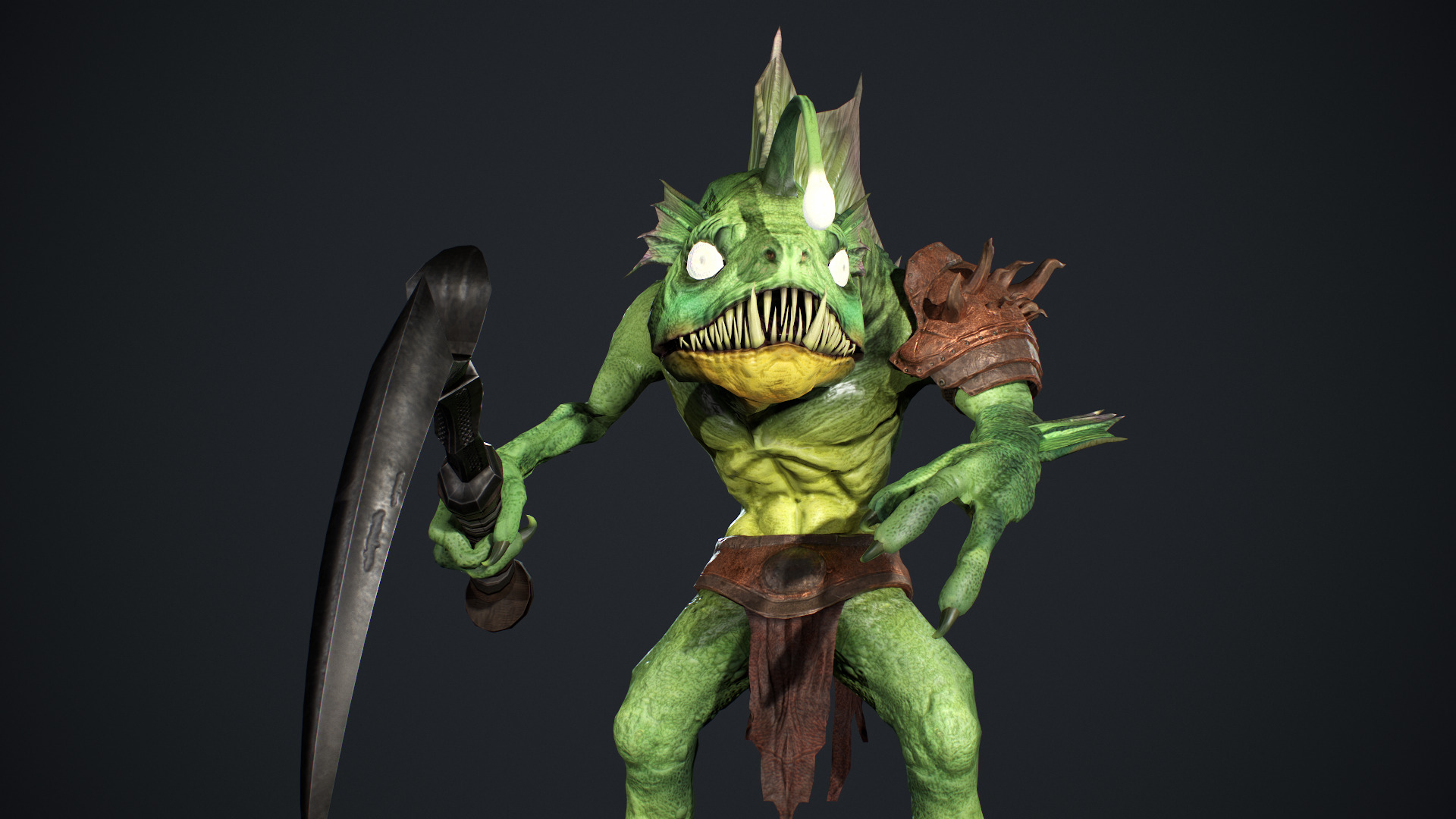 Murloc 2 Low-poly 3D model_16
