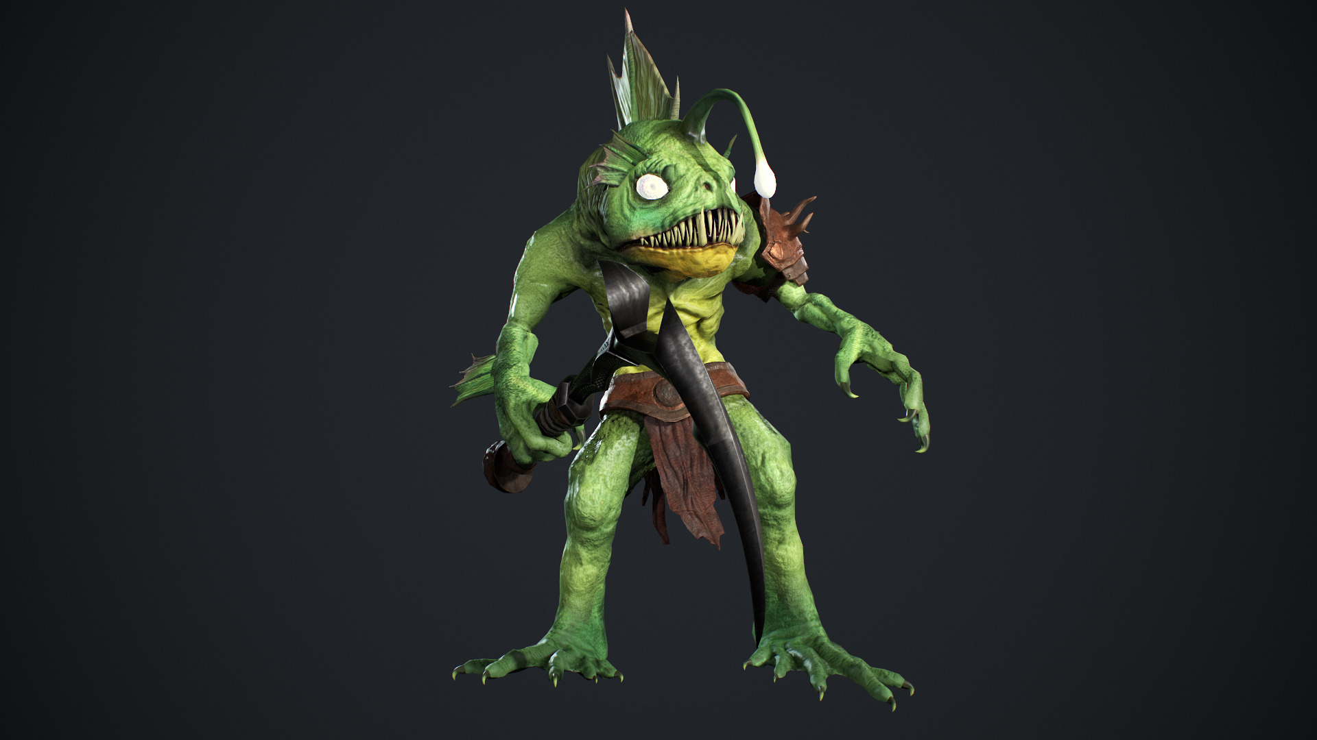 Murloc 2 Low-poly 3D model_9