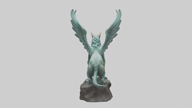 Mythical Creatures Statue model Low-poly 3D model