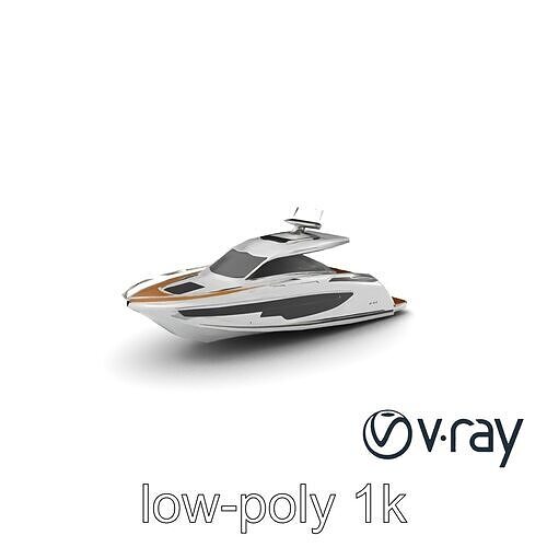 Sleek Carbon-Fiber Yacht model pack Low-poly 3D model
