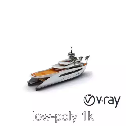 Private Island Yacht 3D model pack with multifunctional features