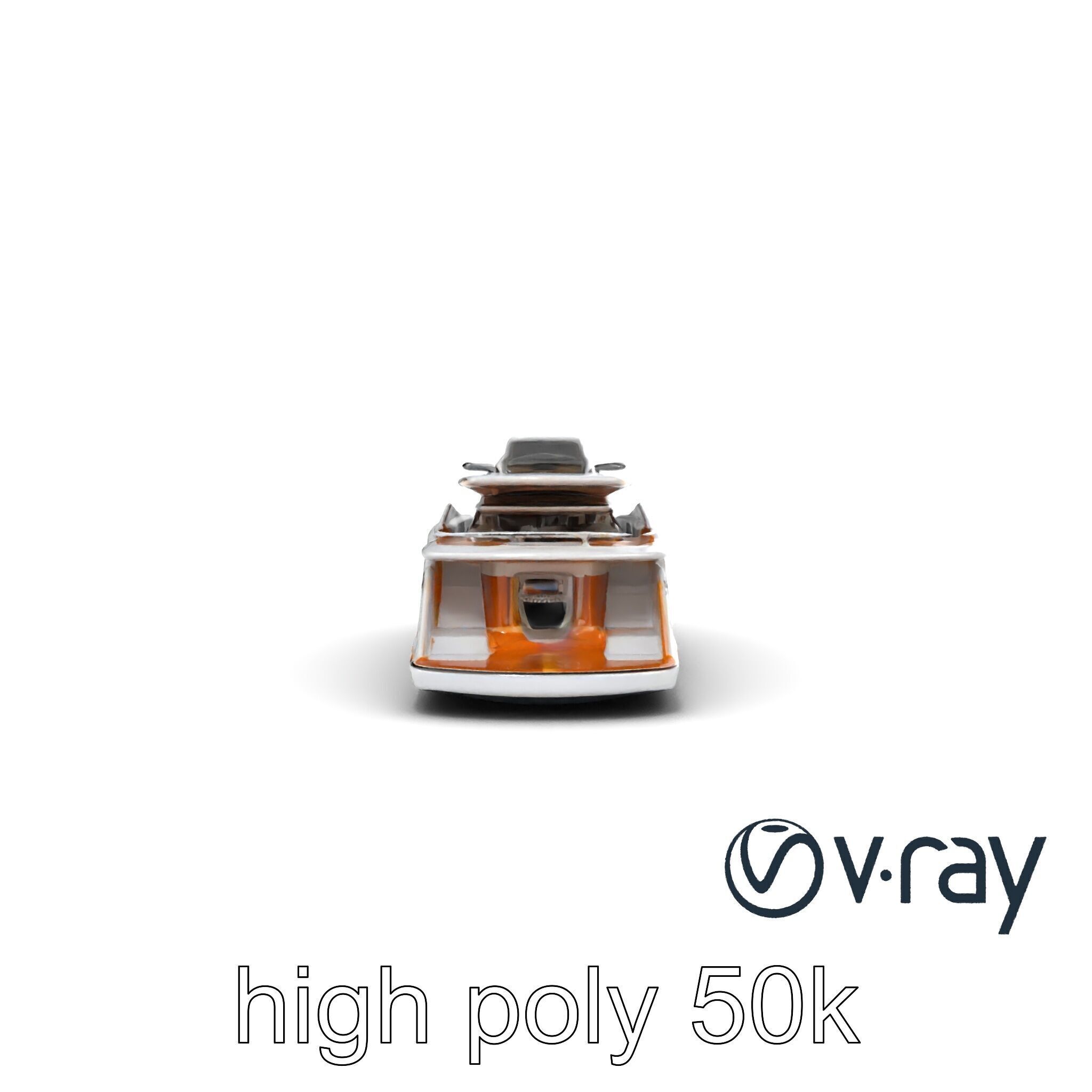 Futuristic Mega Yacht 3D Model Pack Low-poly 3D model_27