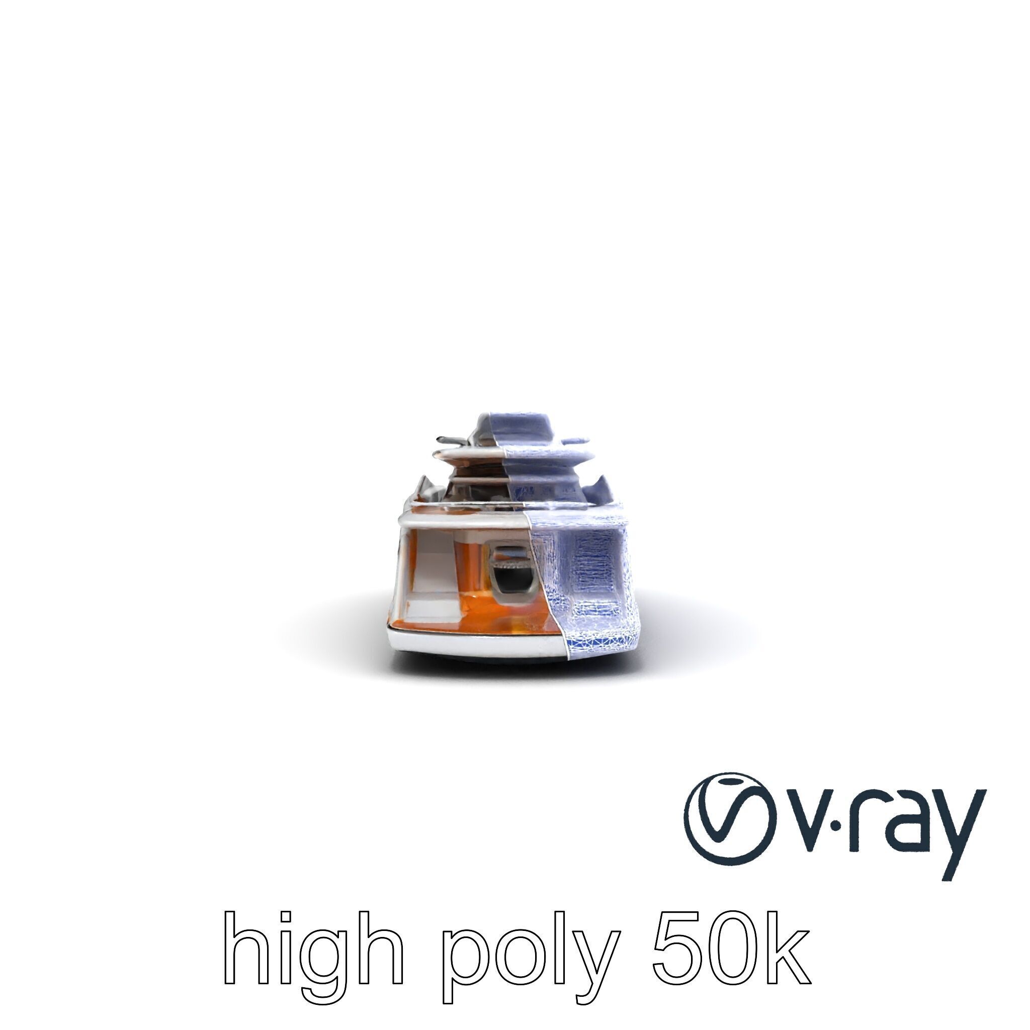 Futuristic Mega Yacht 3D Model Pack Low-poly 3D model_16