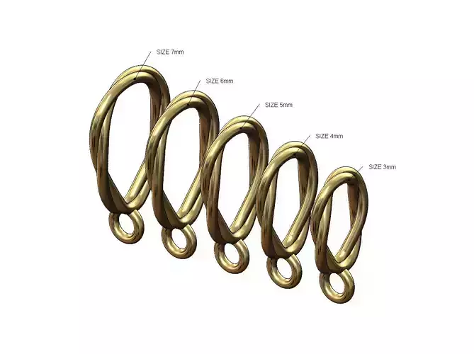 Braided wire double twisted bail with loop