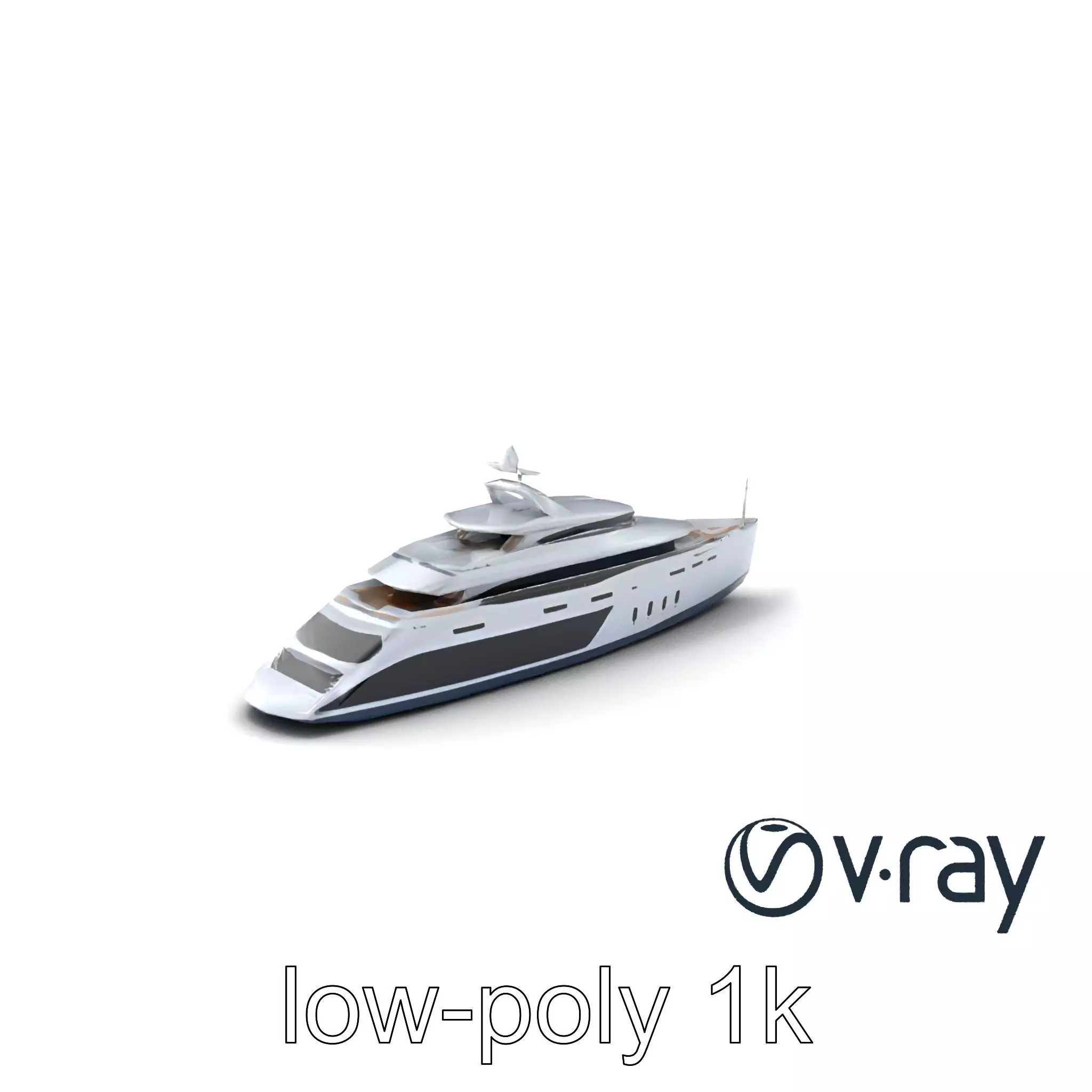 Luxurious Catamaran Superyacht model pack Low-poly 3D model_0