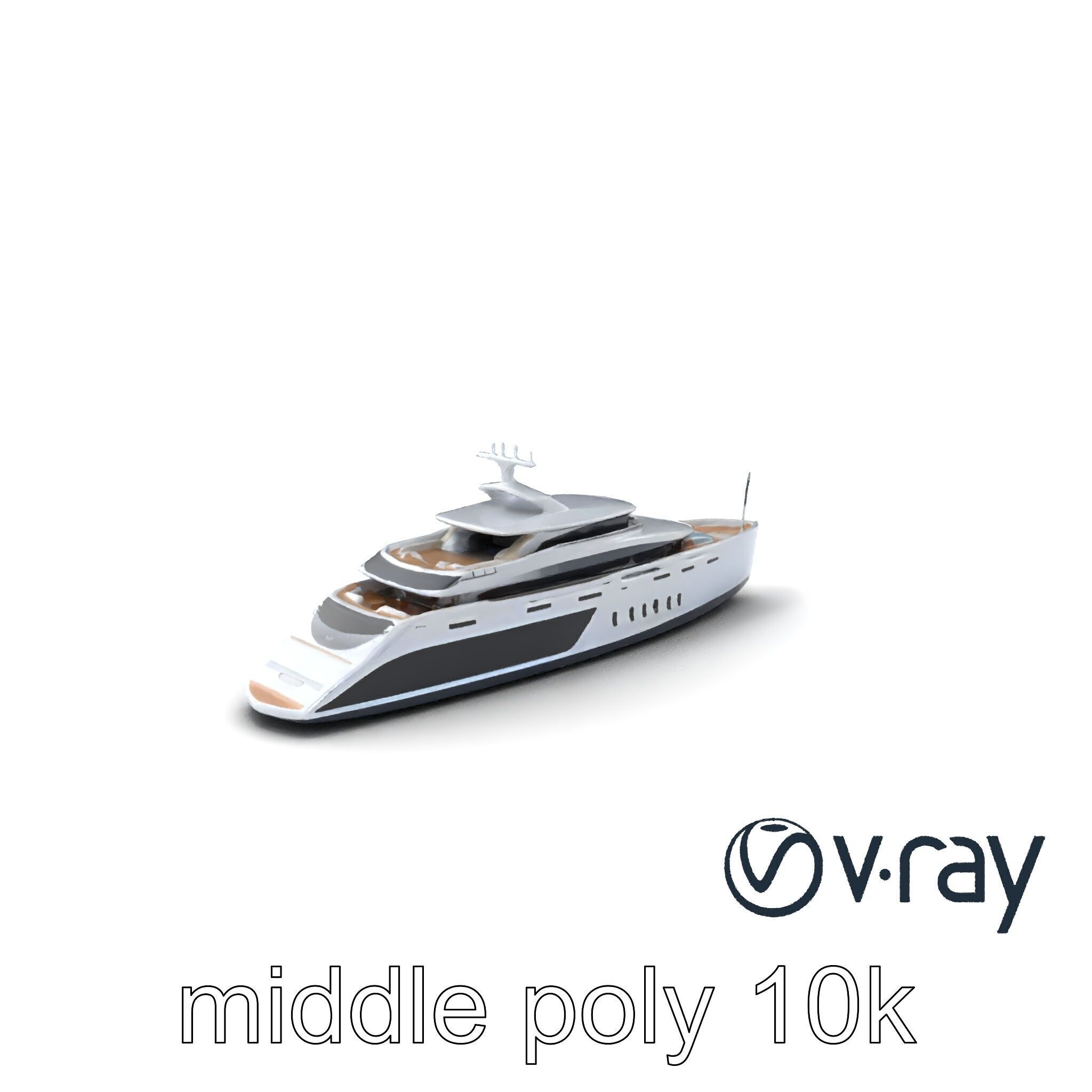Luxurious Catamaran Superyacht model pack Low-poly 3D model_3