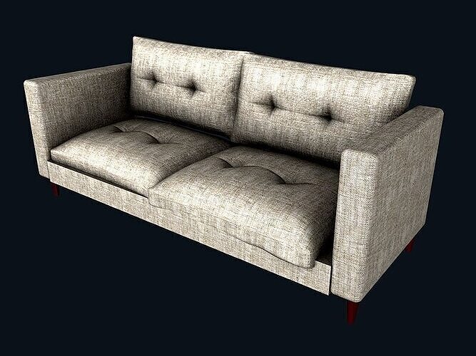 Classic Sofa Low-poly 3D model