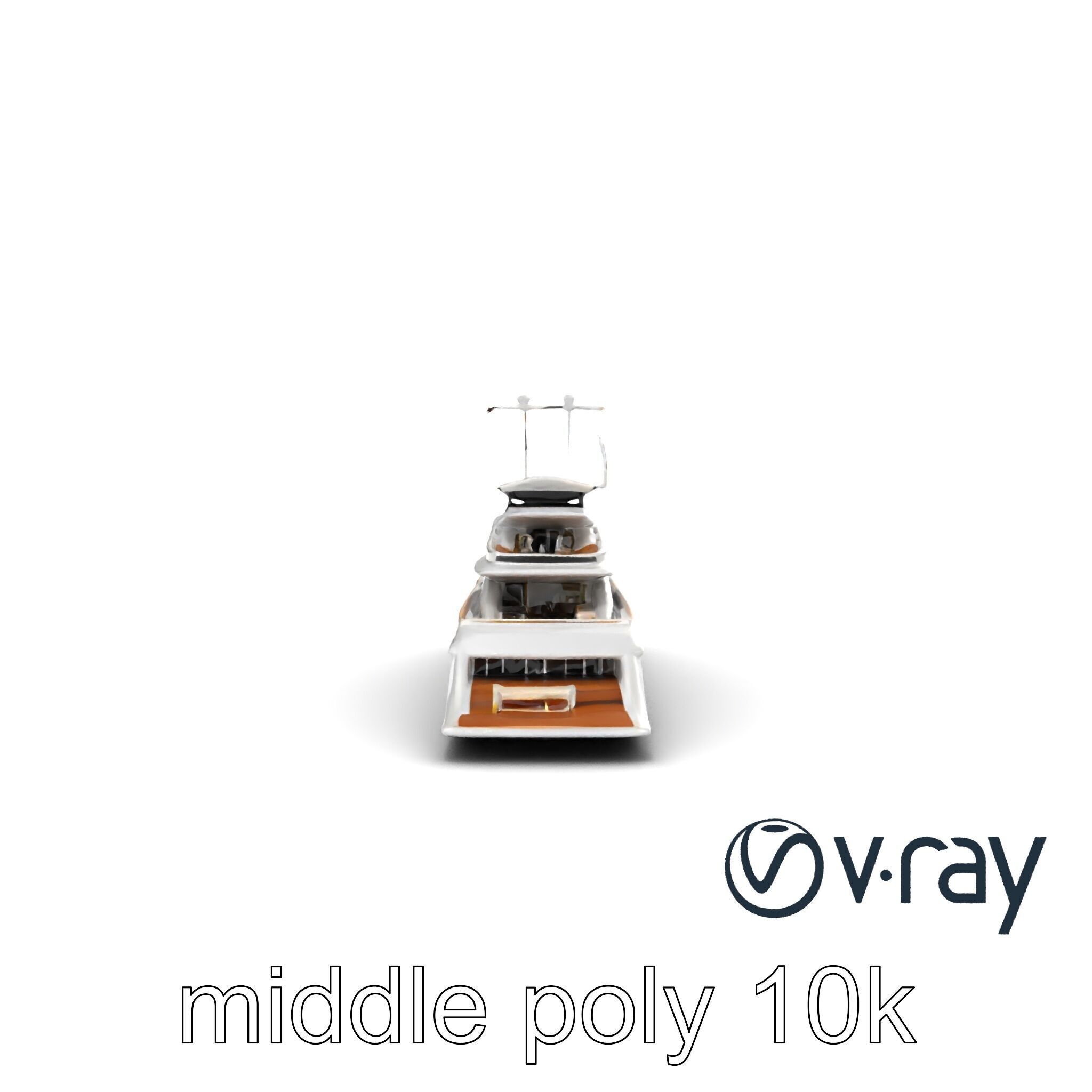 Ultra-Luxurious Superyacht Model Pack with Streamlined Hull a... Low-poly 3D model_32