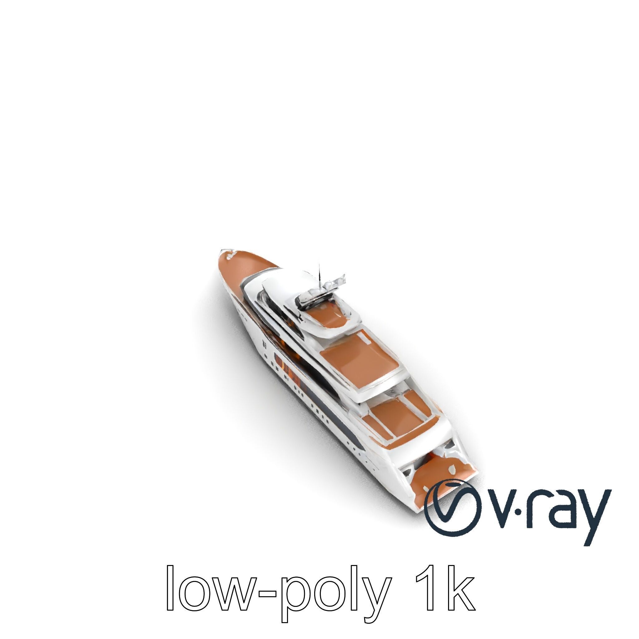 Ultra-Luxurious Superyacht Model Pack with Streamlined Hull a... Low-poly 3D model_16