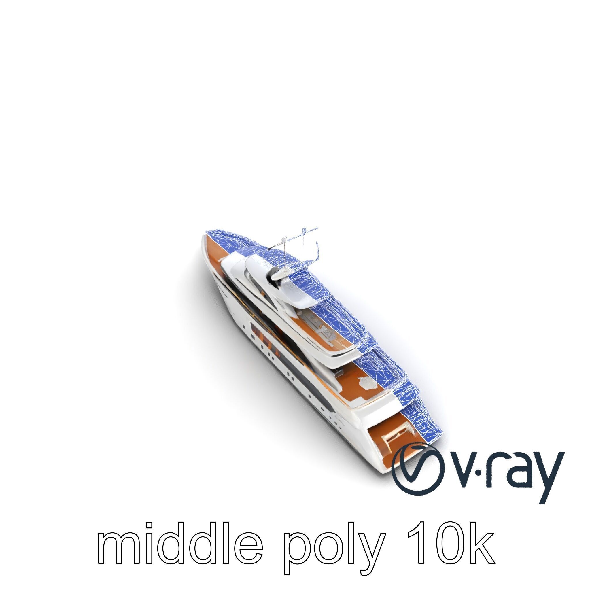 Ultra-Luxurious Superyacht Model Pack with Streamlined Hull a... Low-poly 3D model_26