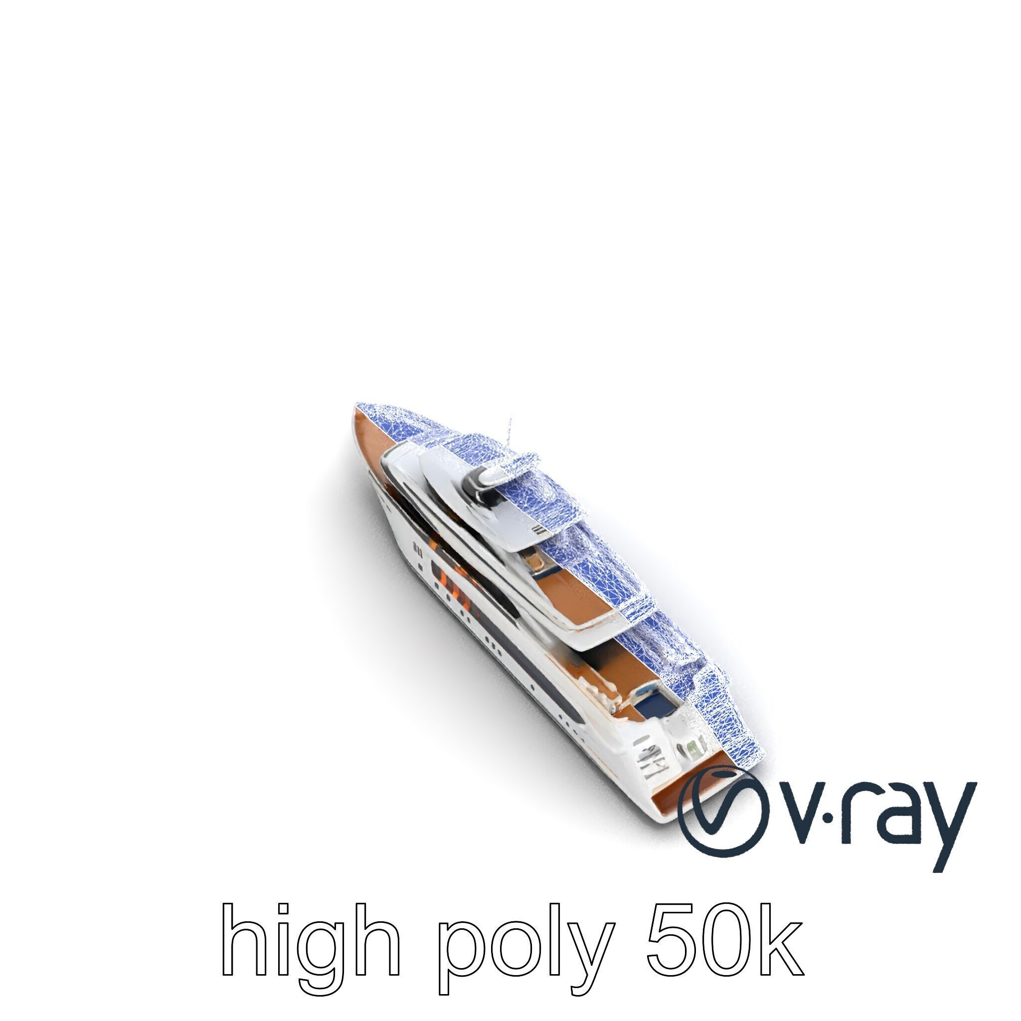 Ultra-Luxurious Superyacht Model Pack with Streamlined Hull a... Low-poly 3D model_12