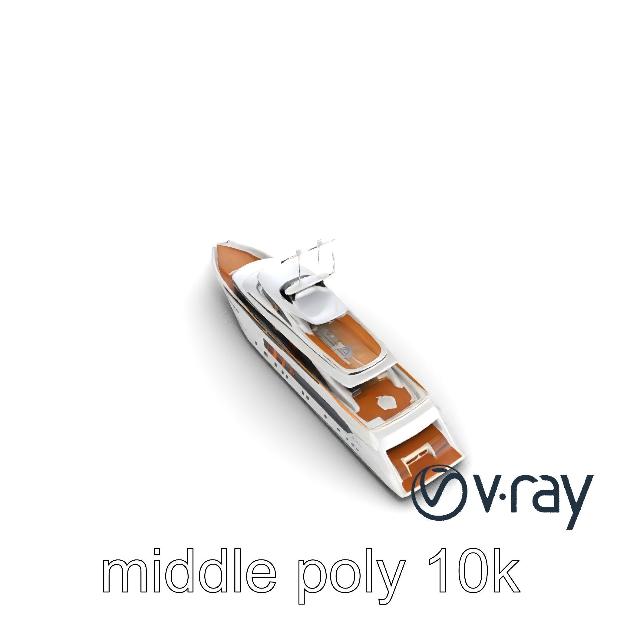 Ultra-Luxurious Superyacht Model Pack with Streamlined Hull a... Low-poly 3D model_17