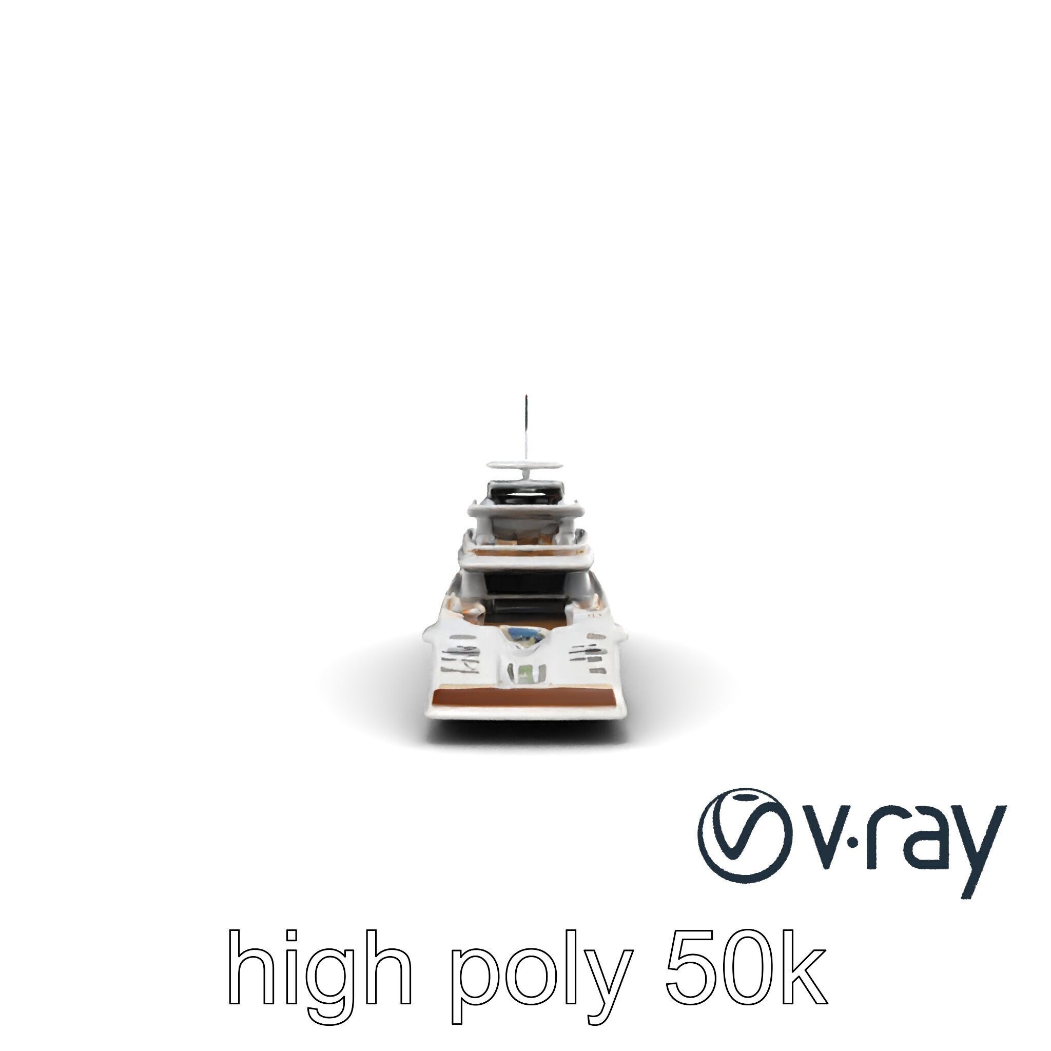 Ultra-Luxurious Superyacht Model Pack with Streamlined Hull a... Low-poly 3D model_25