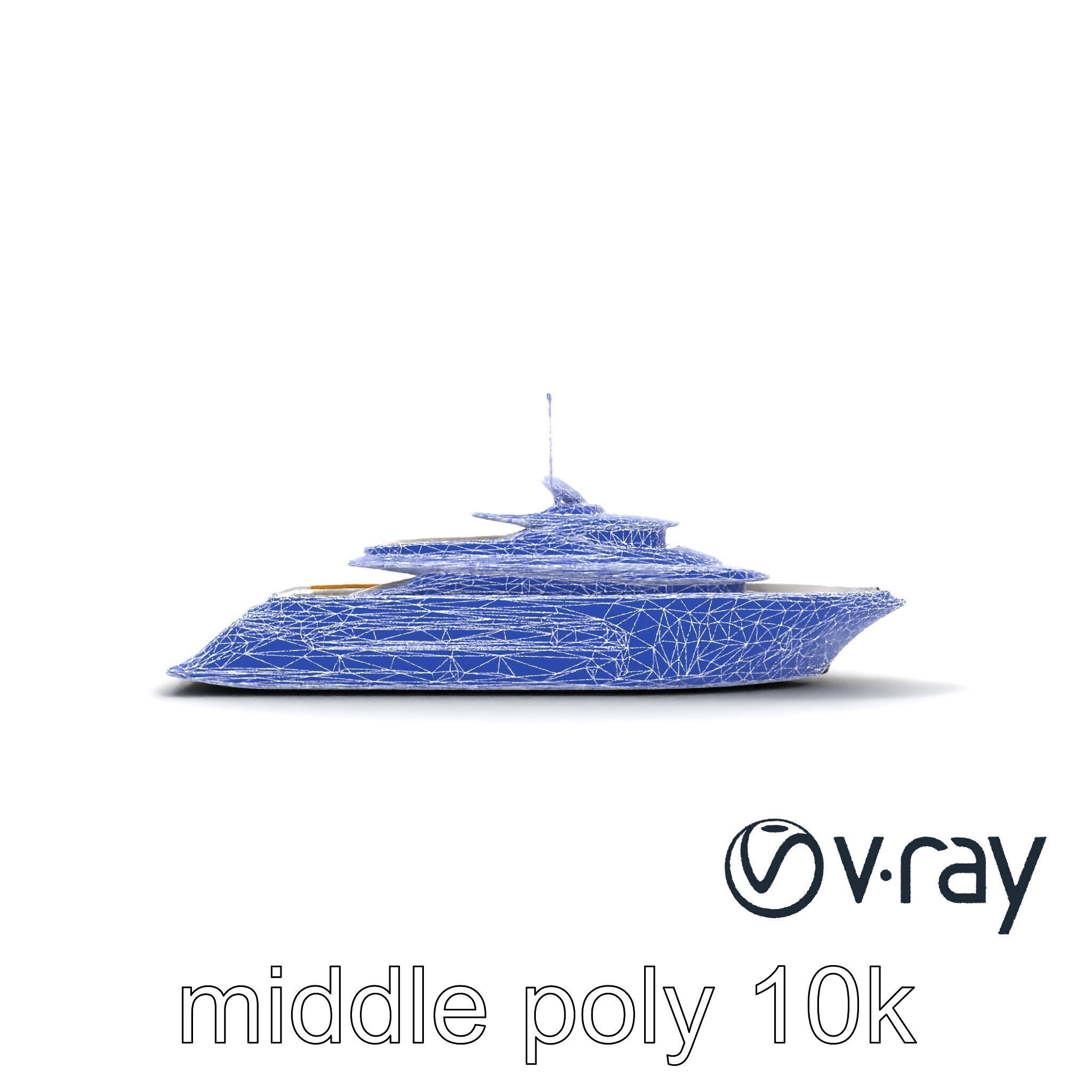 Ultra-Luxurious Superyacht Model Pack with Streamlined Hull a... Low-poly 3D model_28