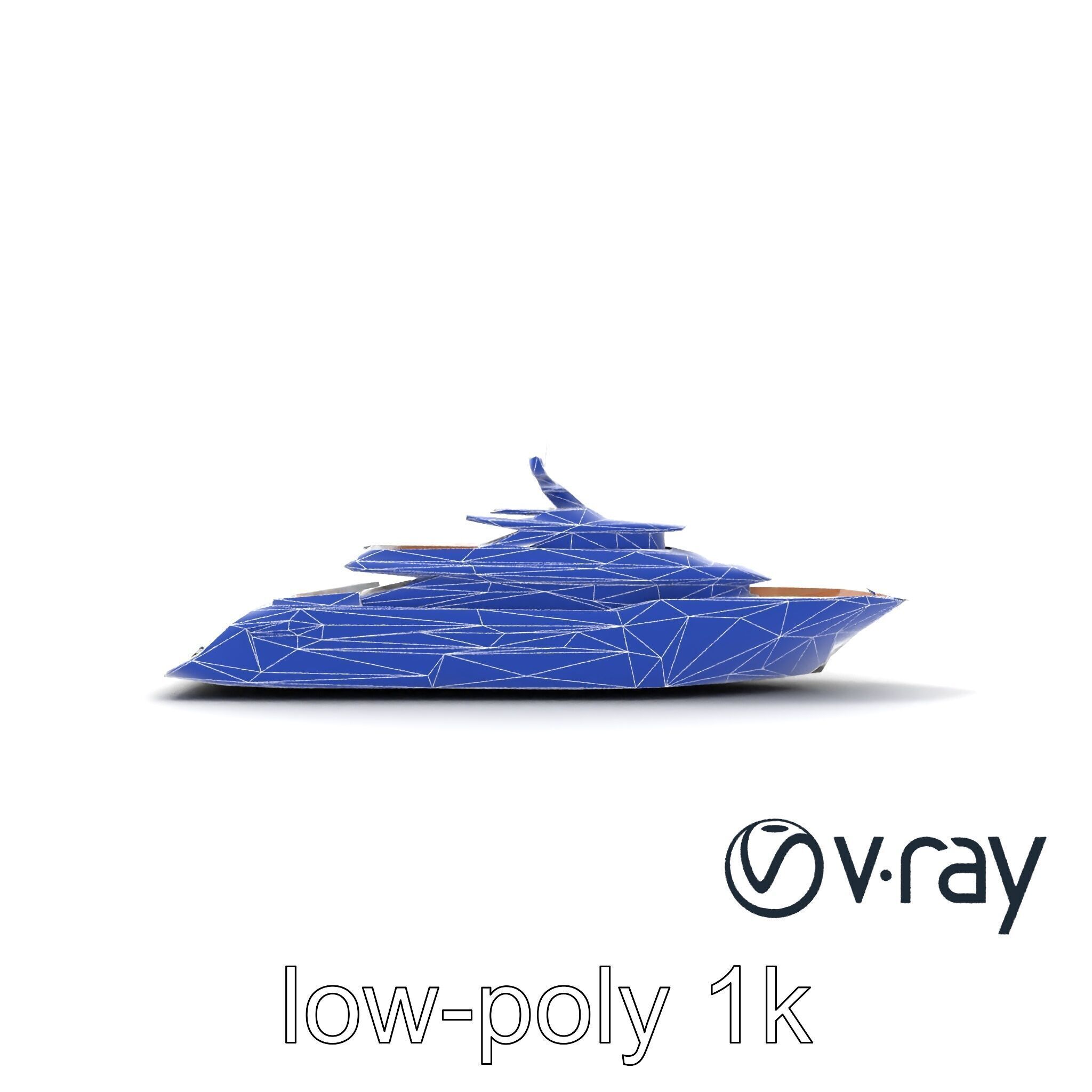 Ultra-Luxurious Superyacht Model Pack with Streamlined Hull a... Low-poly 3D model_30