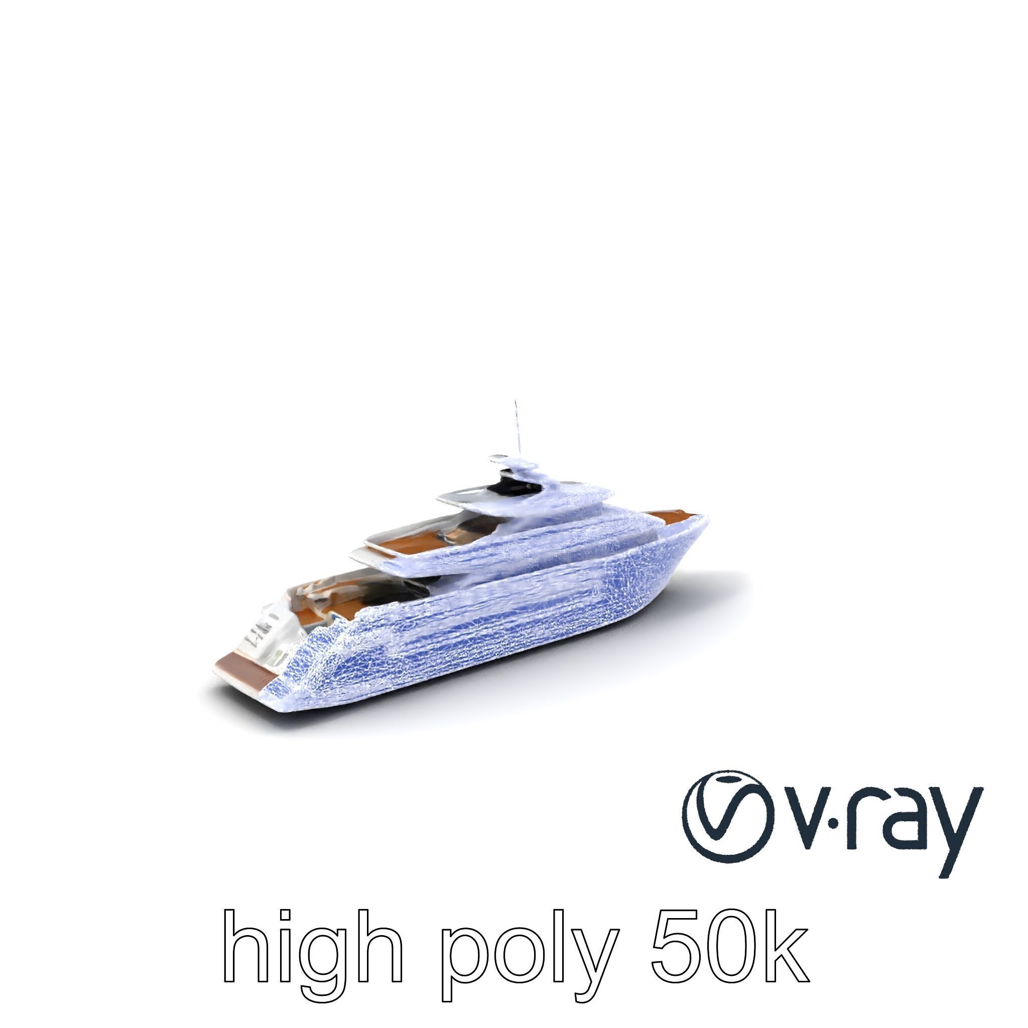 Ultra-Luxurious Superyacht Model Pack with Streamlined Hull a... Low-poly 3D model_8
