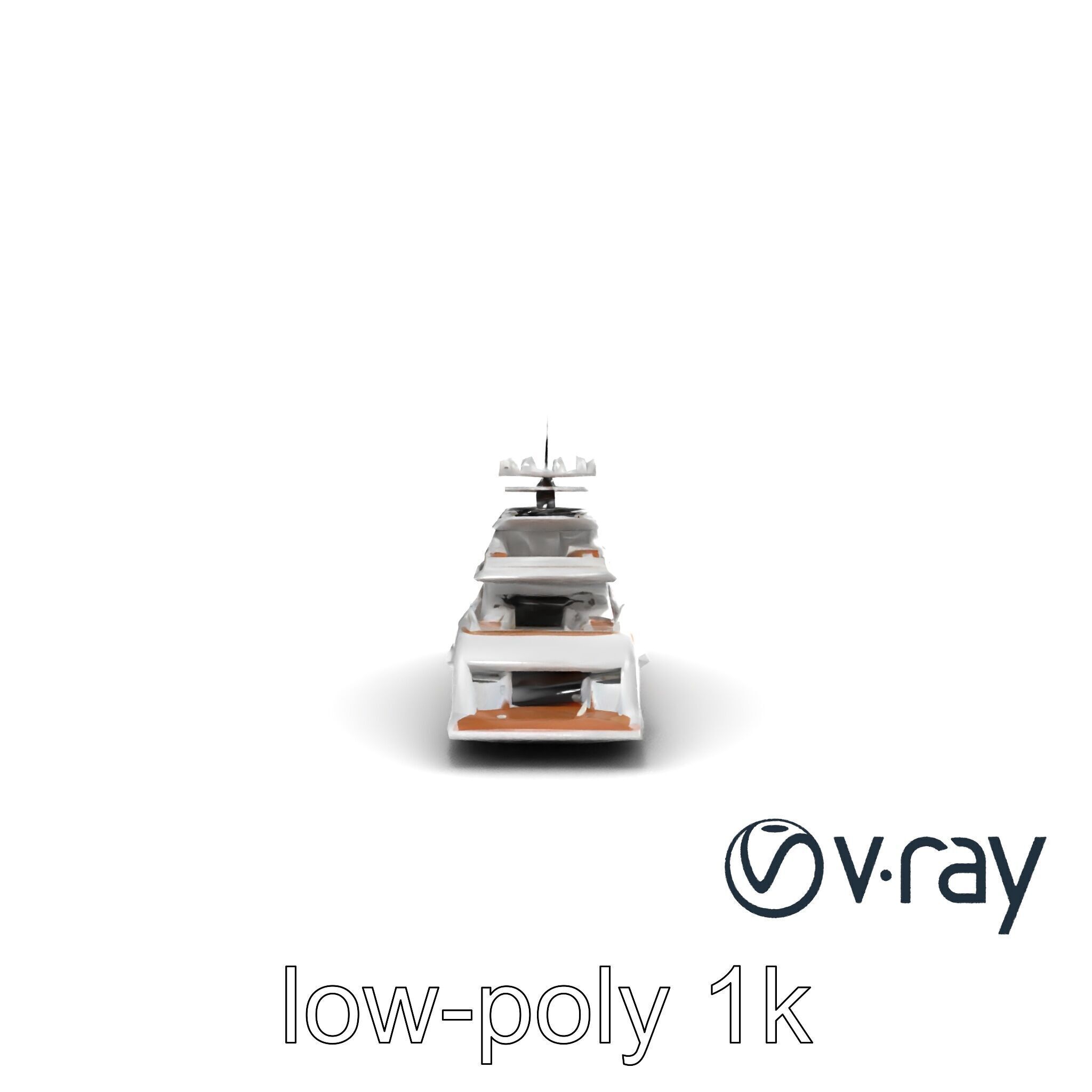 Ultra-Luxurious Superyacht Model Pack with Streamlined Hull a... Low-poly 3D model_22