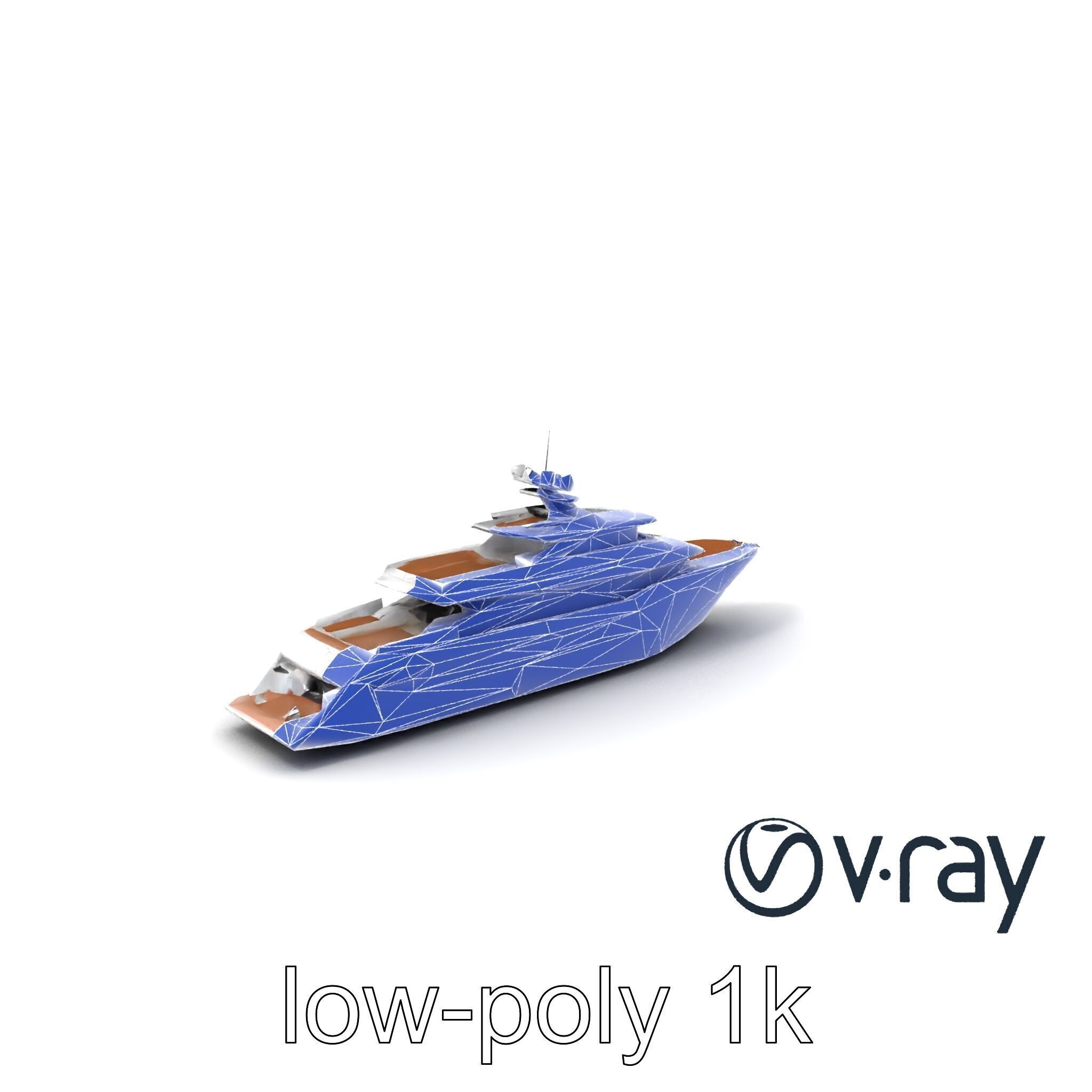 Ultra-Luxurious Superyacht Model Pack with Streamlined Hull a... Low-poly 3D model_7
