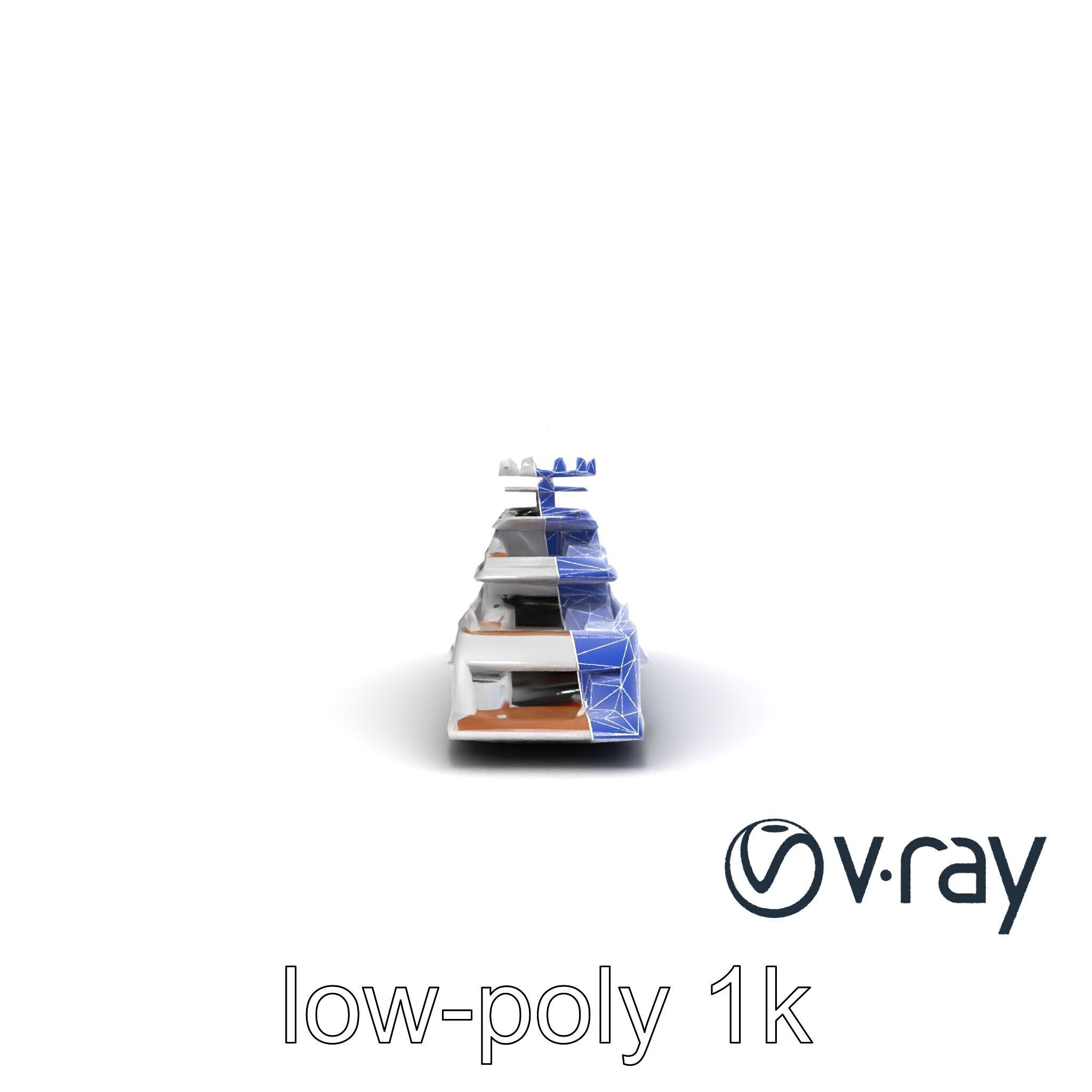Ultra-Luxurious Superyacht Model Pack with Streamlined Hull a... Low-poly 3D model_15