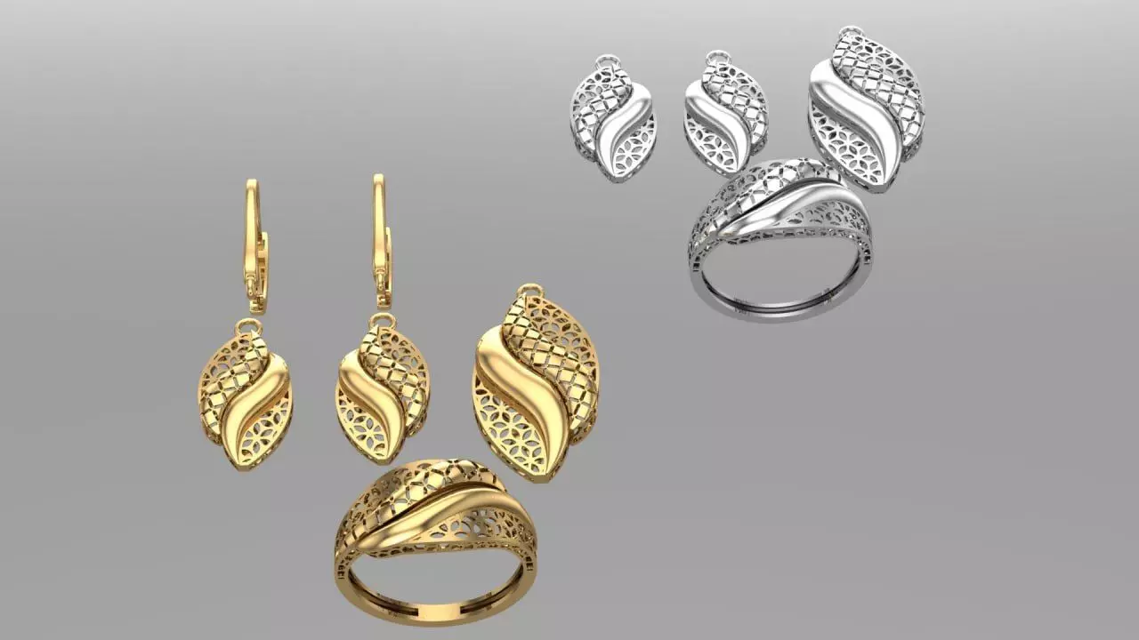 Gold half set fusion cut 1 3D print model_0