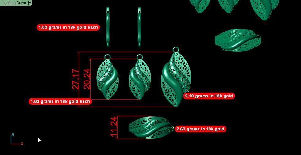 Gold half set fusion cut 1 3D print model_4