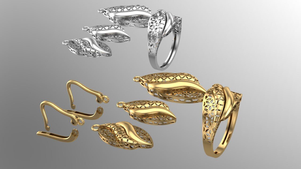 Gold half set fusion cut 1 3D print model_1