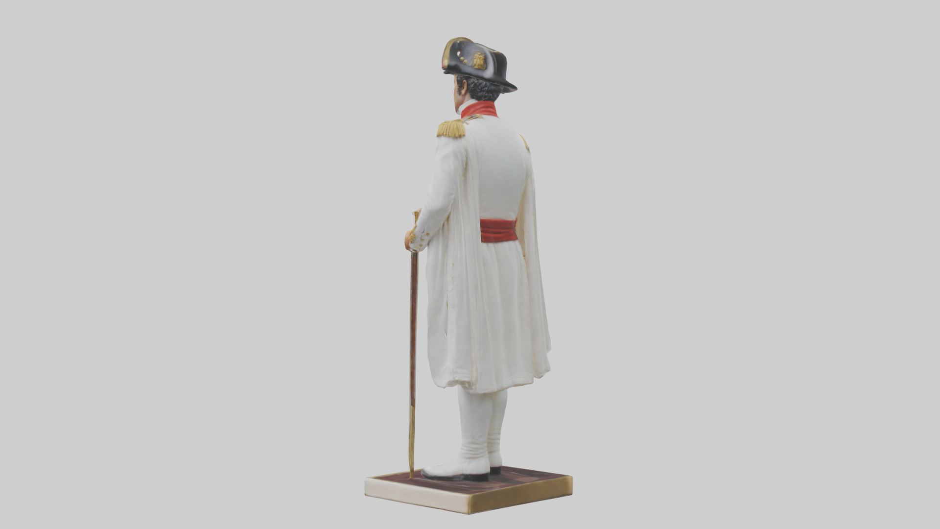 apoleon statue model Low-poly 3D model_1