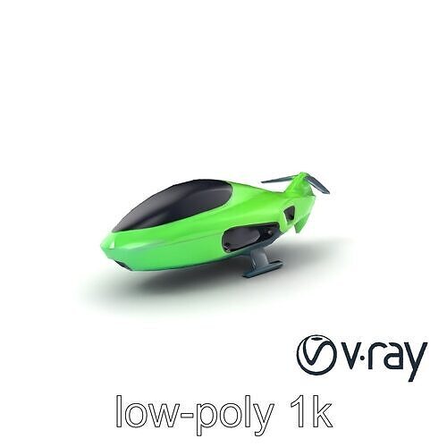 EcoSky Guardian Green Bio-Composite Aircraft model pack Low-poly 3D model