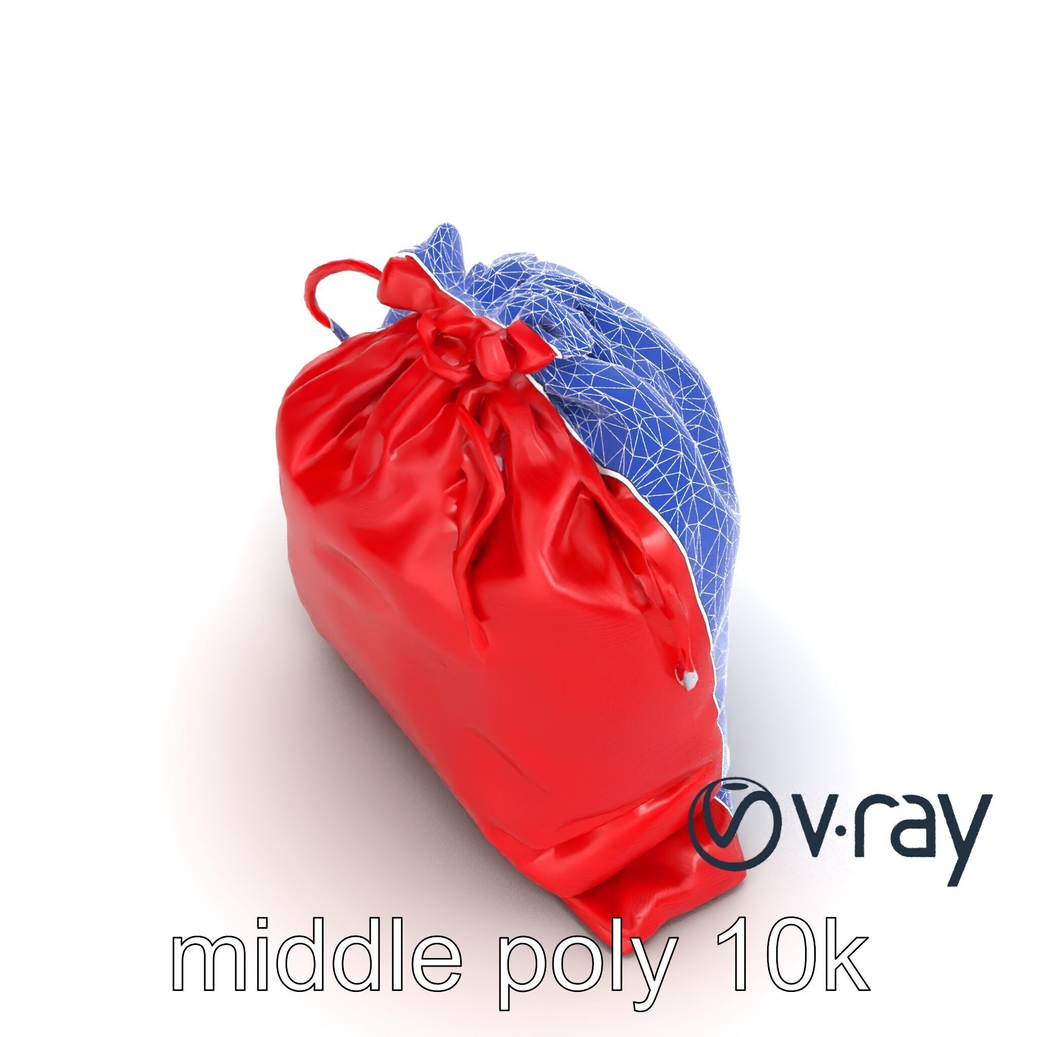 Festive Holiday Gift Sack model pack Low-poly 3D model_32