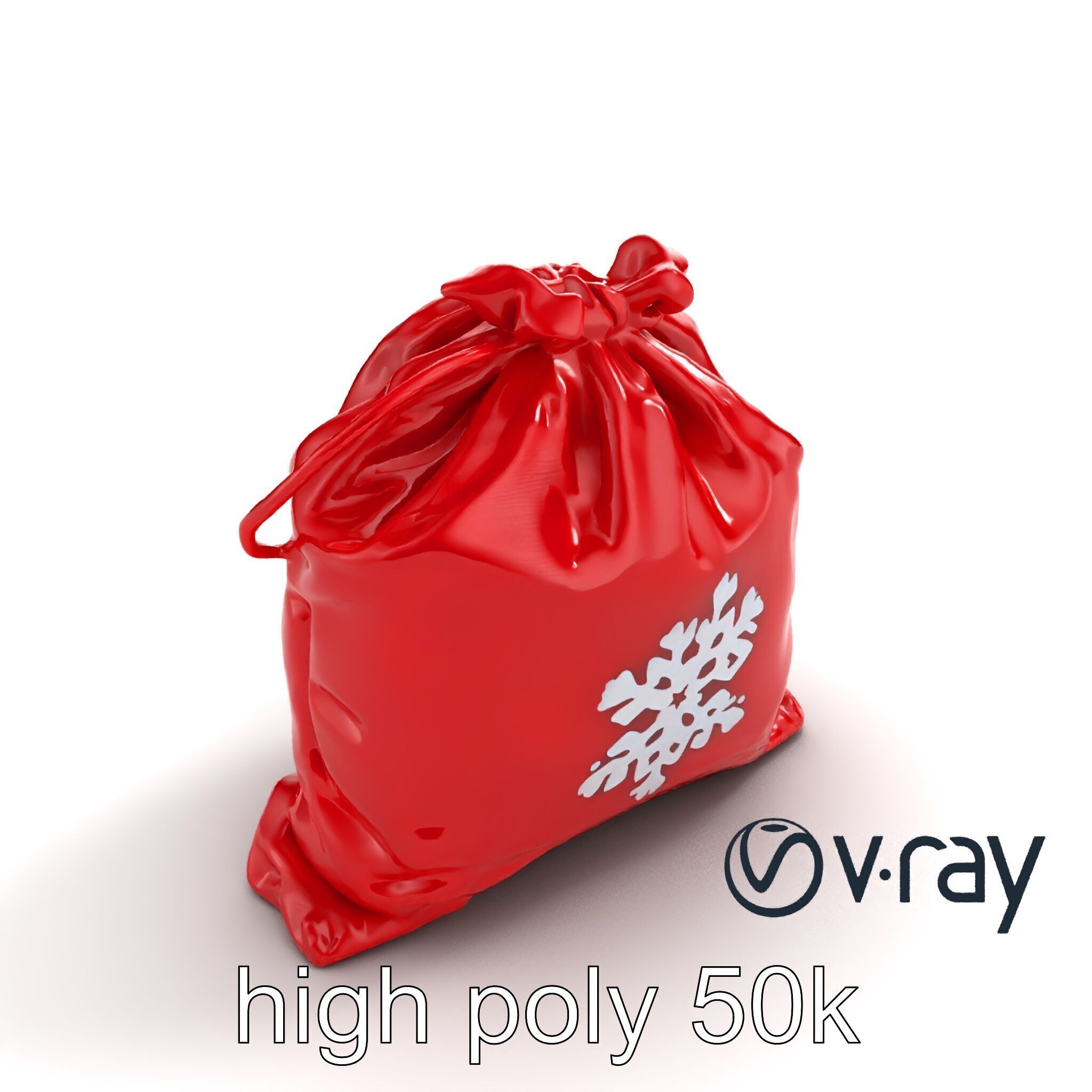 Festive Holiday Gift Sack model pack Low-poly 3D model_19