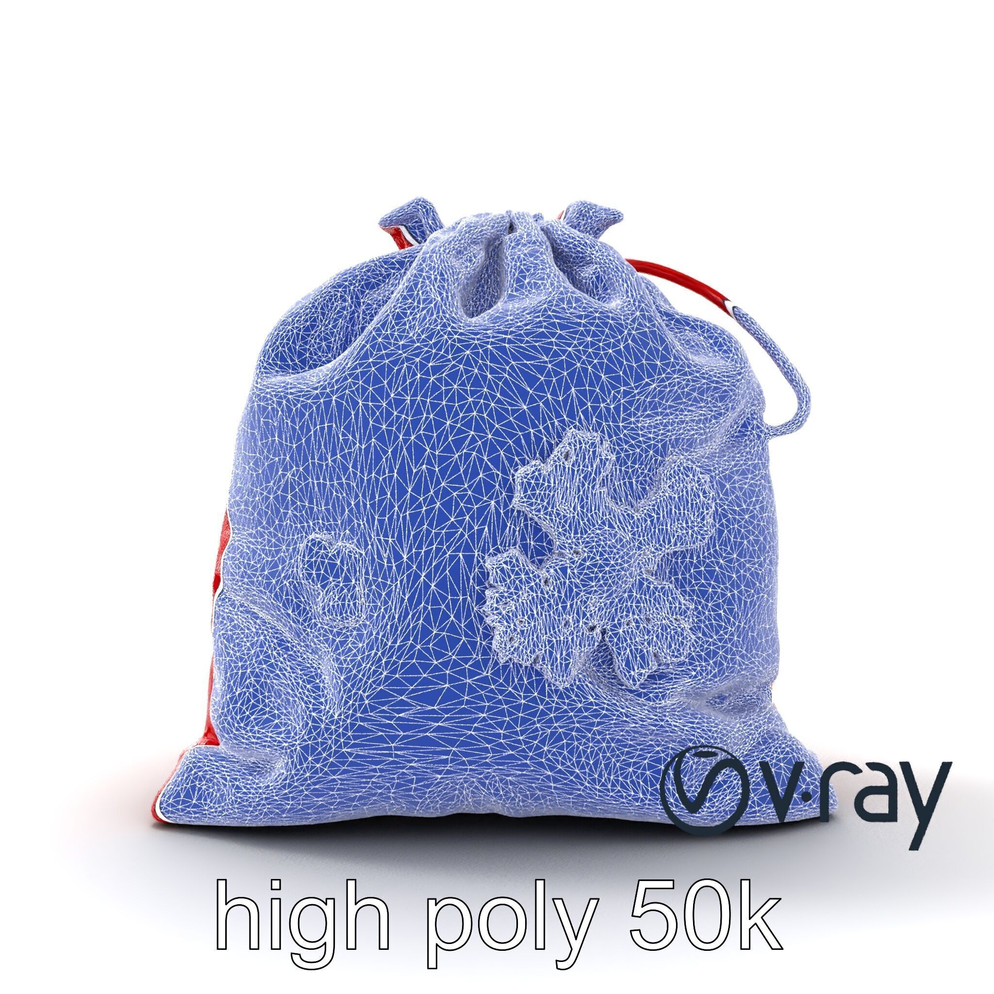 Festive Holiday Gift Sack model pack Low-poly 3D model_31