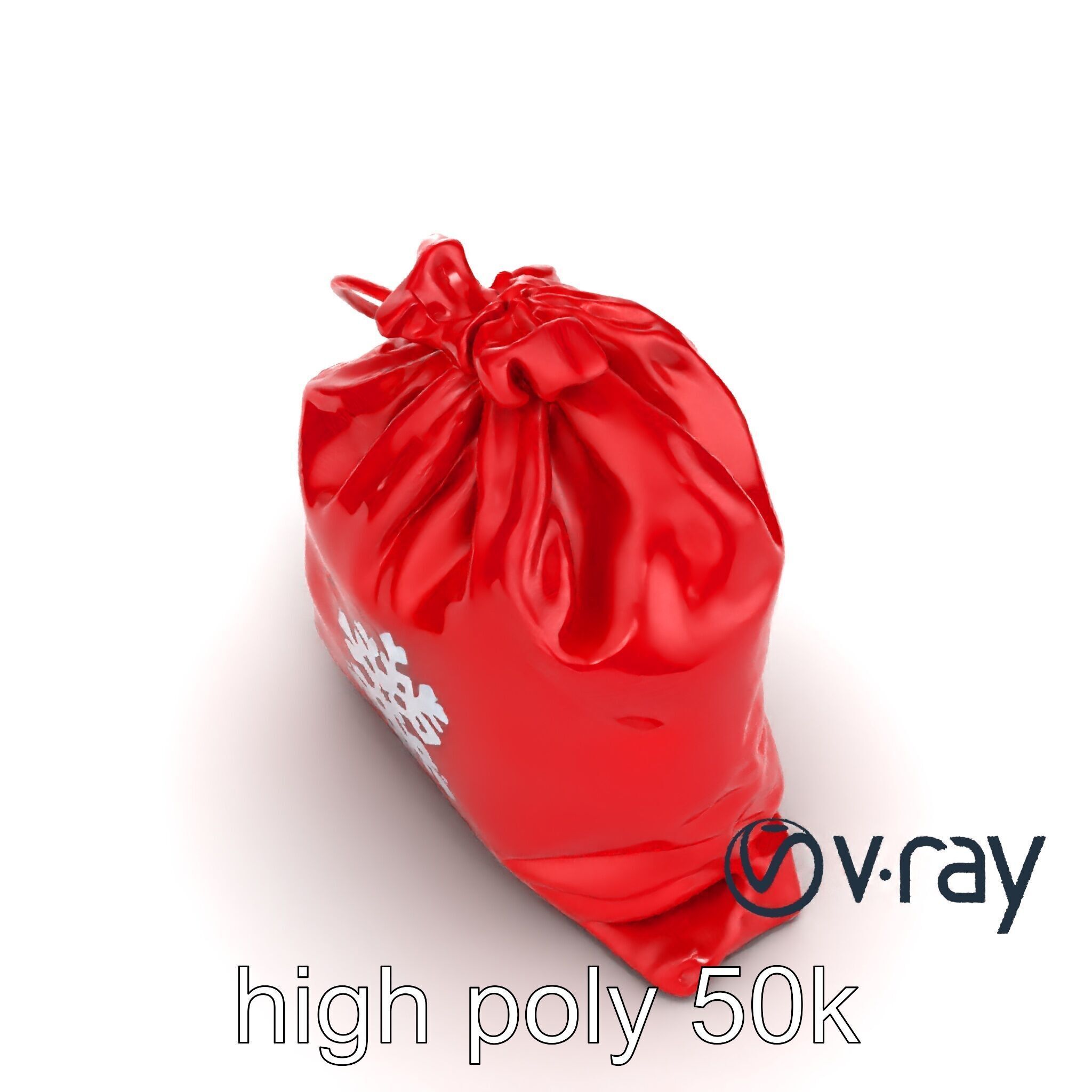 Festive Holiday Gift Sack model pack Low-poly 3D model_22