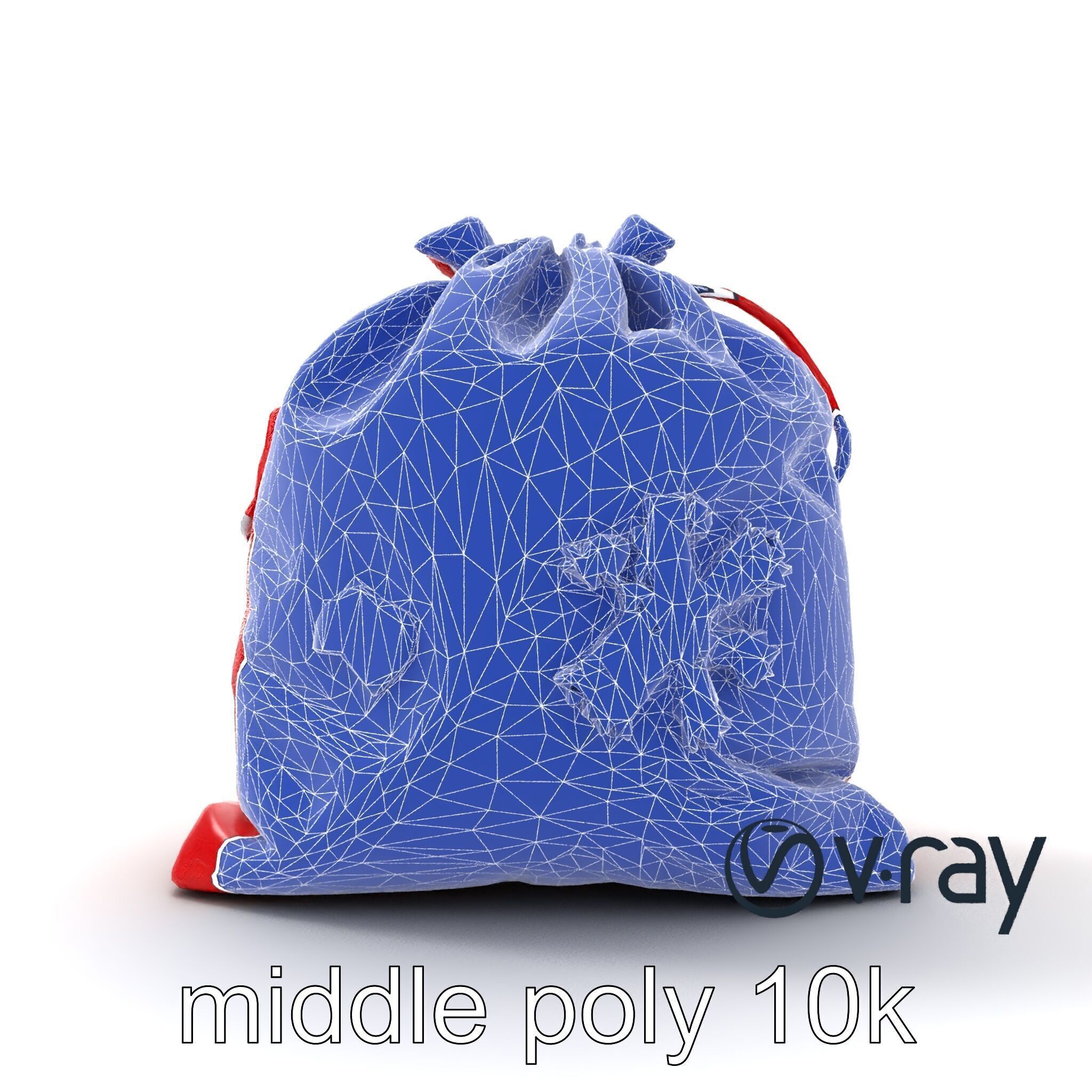 Festive Holiday Gift Sack model pack Low-poly 3D model_30
