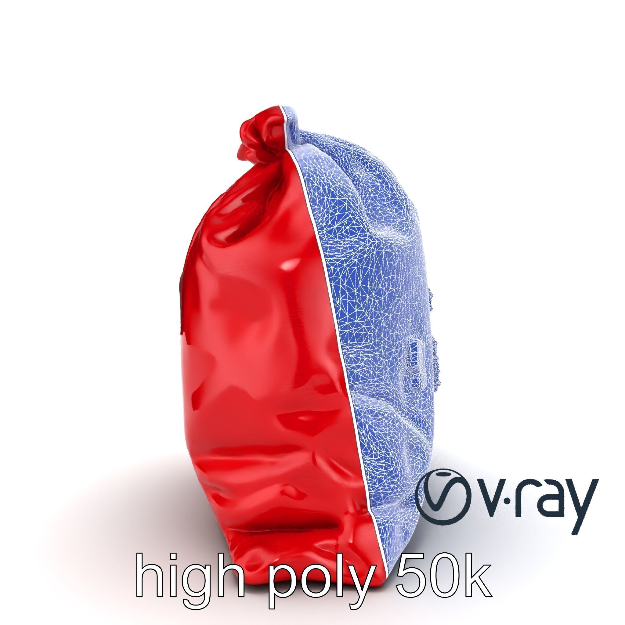 Festive Holiday Gift Sack model pack Low-poly 3D model_29