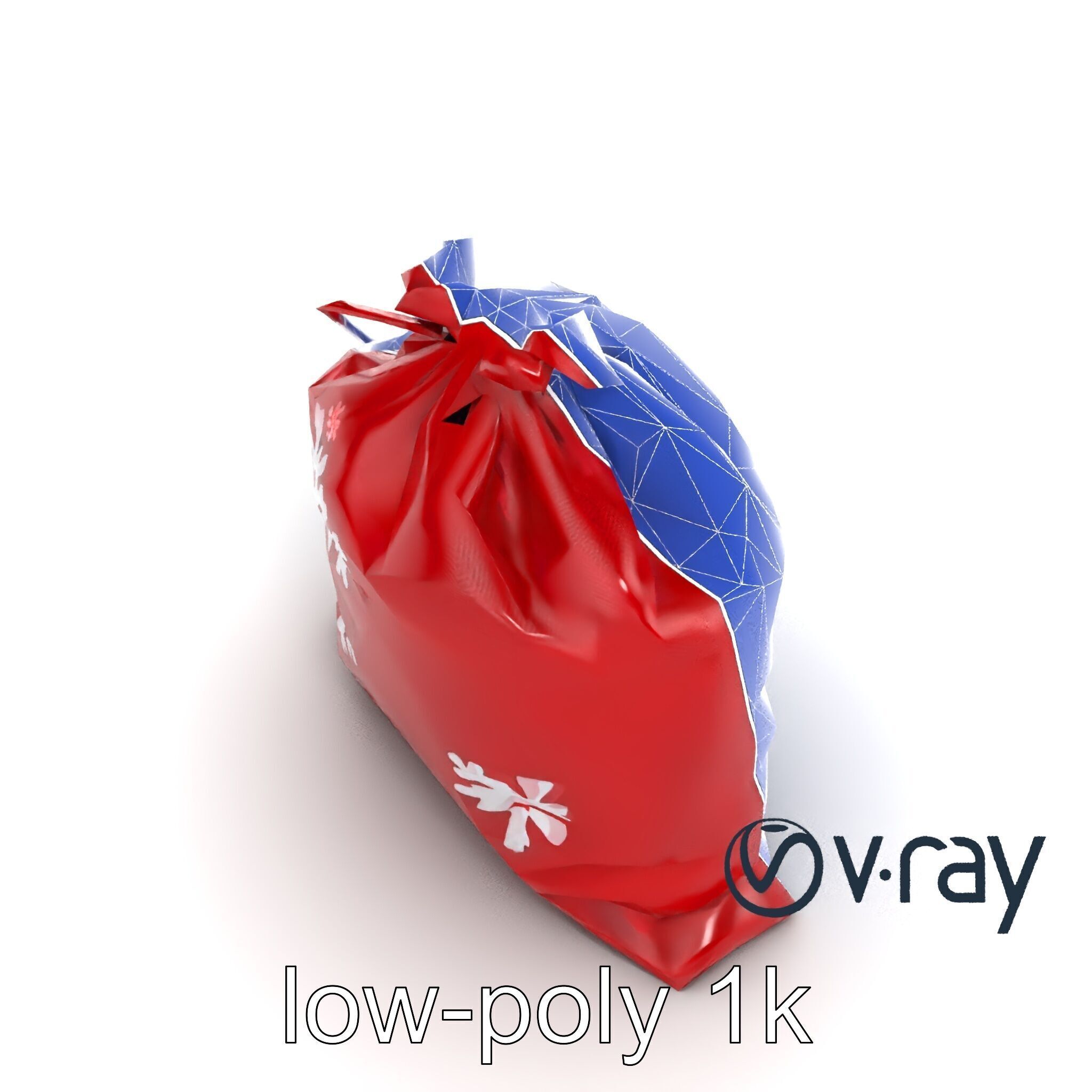 Festive Holiday Gift Sack model pack Low-poly 3D model_15