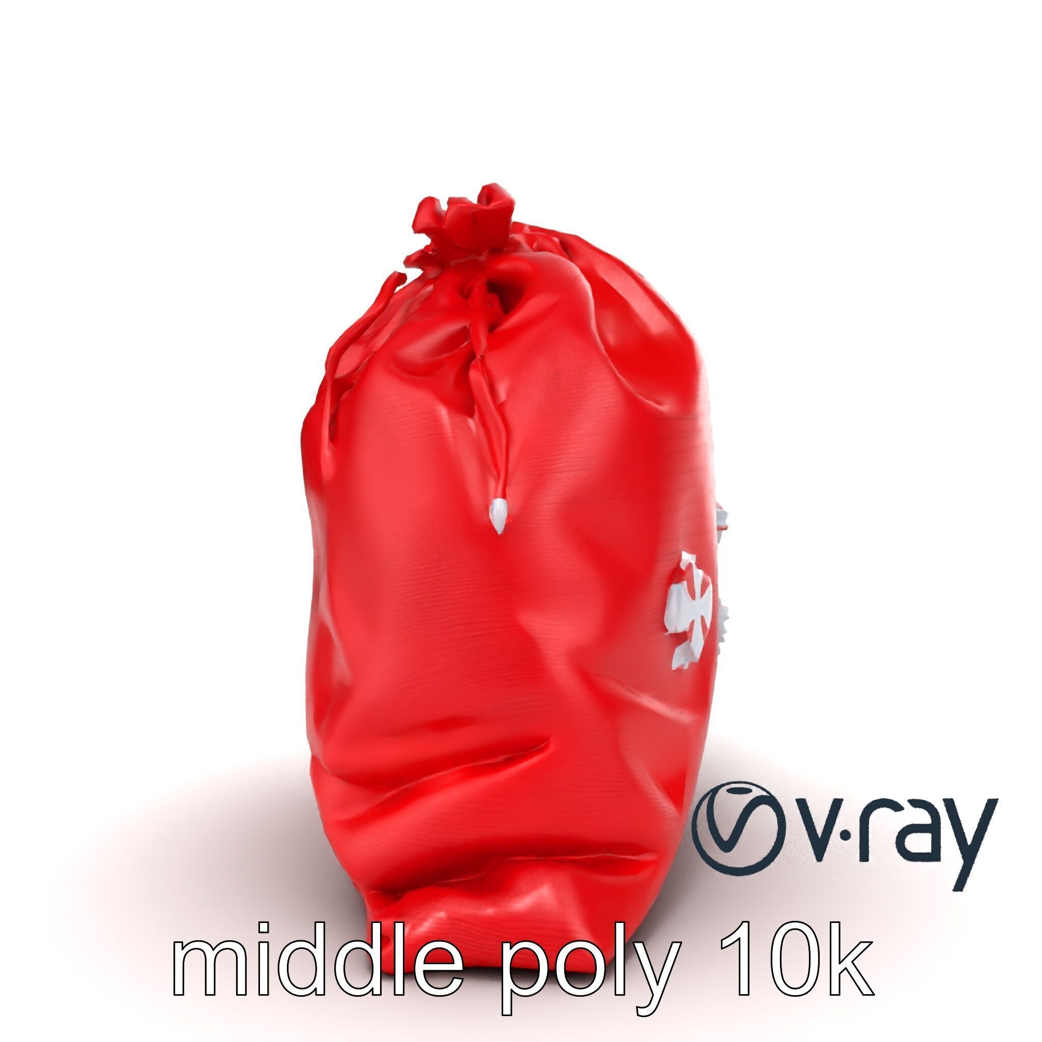 Festive Holiday Gift Sack model pack Low-poly 3D model_27