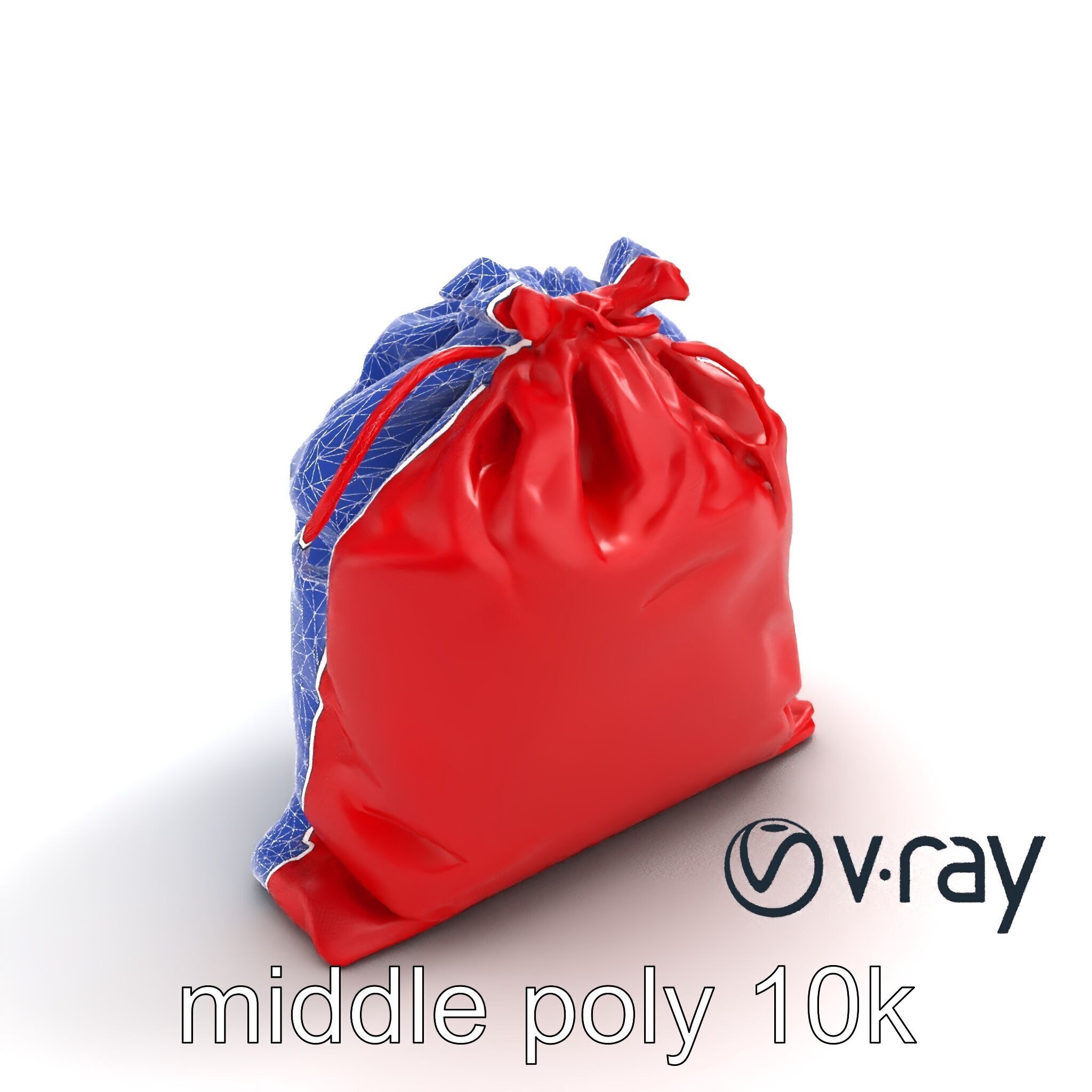 Festive Holiday Gift Sack model pack Low-poly 3D model_11