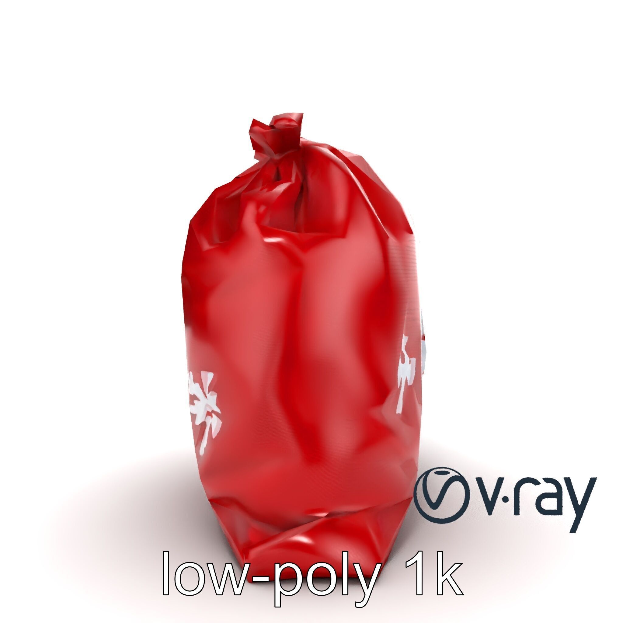 Festive Holiday Gift Sack model pack Low-poly 3D model_17