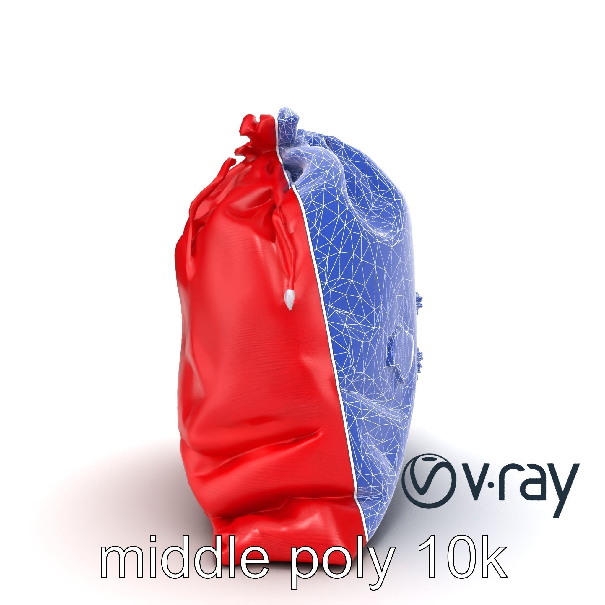 Festive Holiday Gift Sack model pack Low-poly 3D model_25