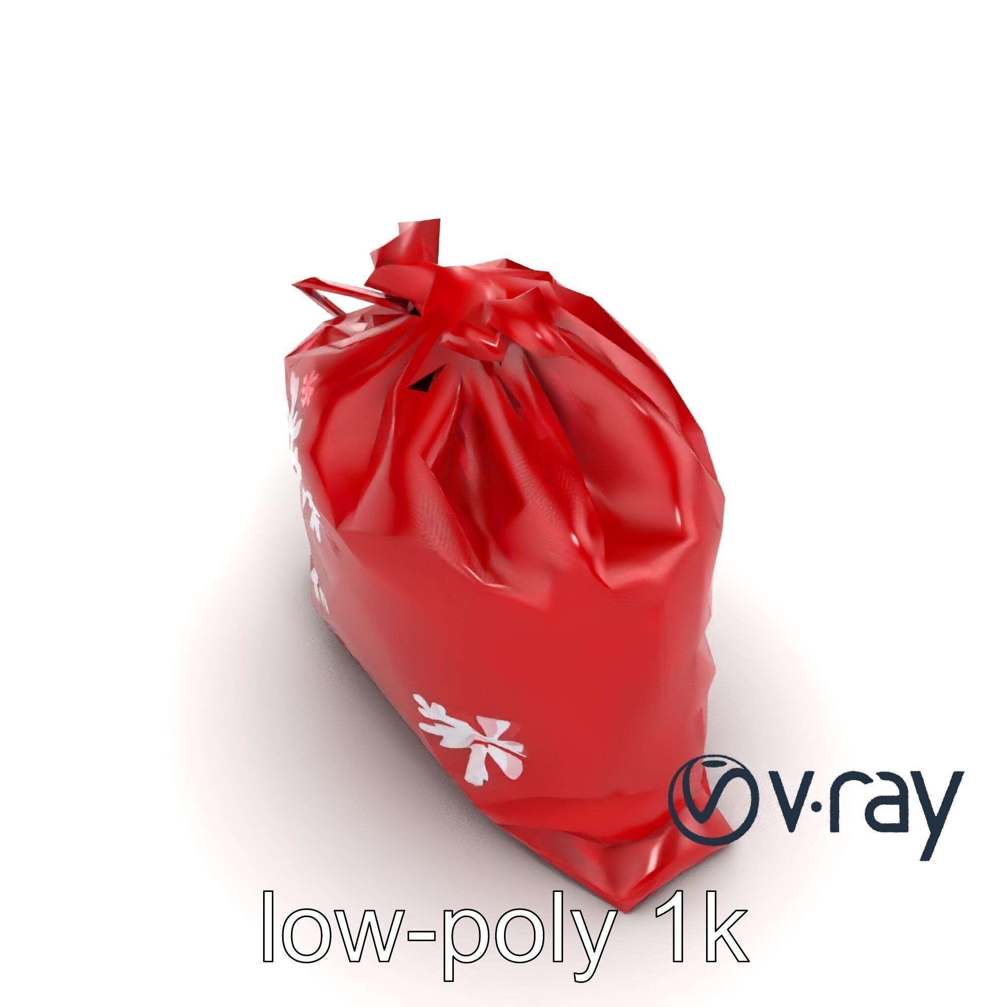Festive Holiday Gift Sack model pack Low-poly 3D model_10