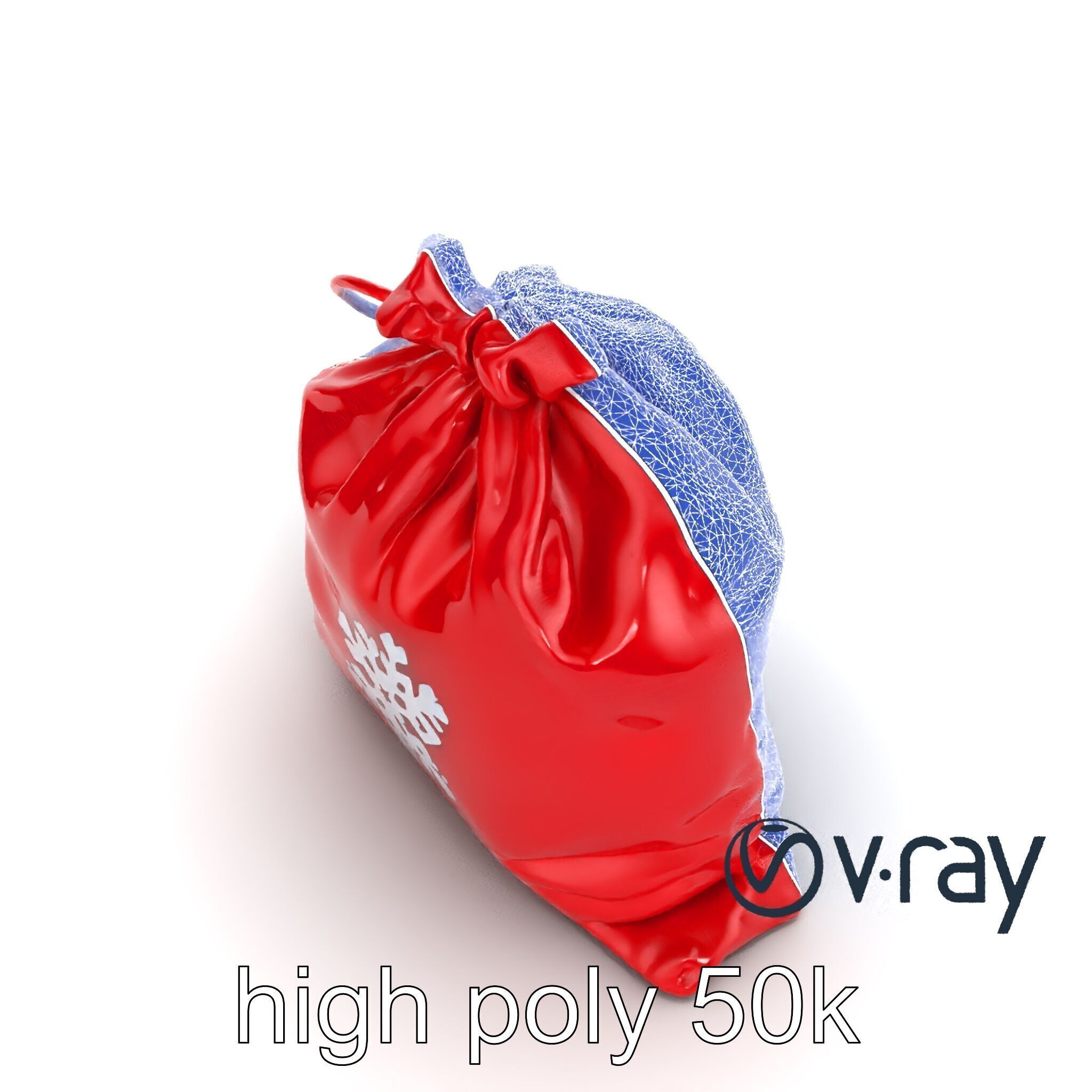 Festive Holiday Gift Sack model pack Low-poly 3D model_18