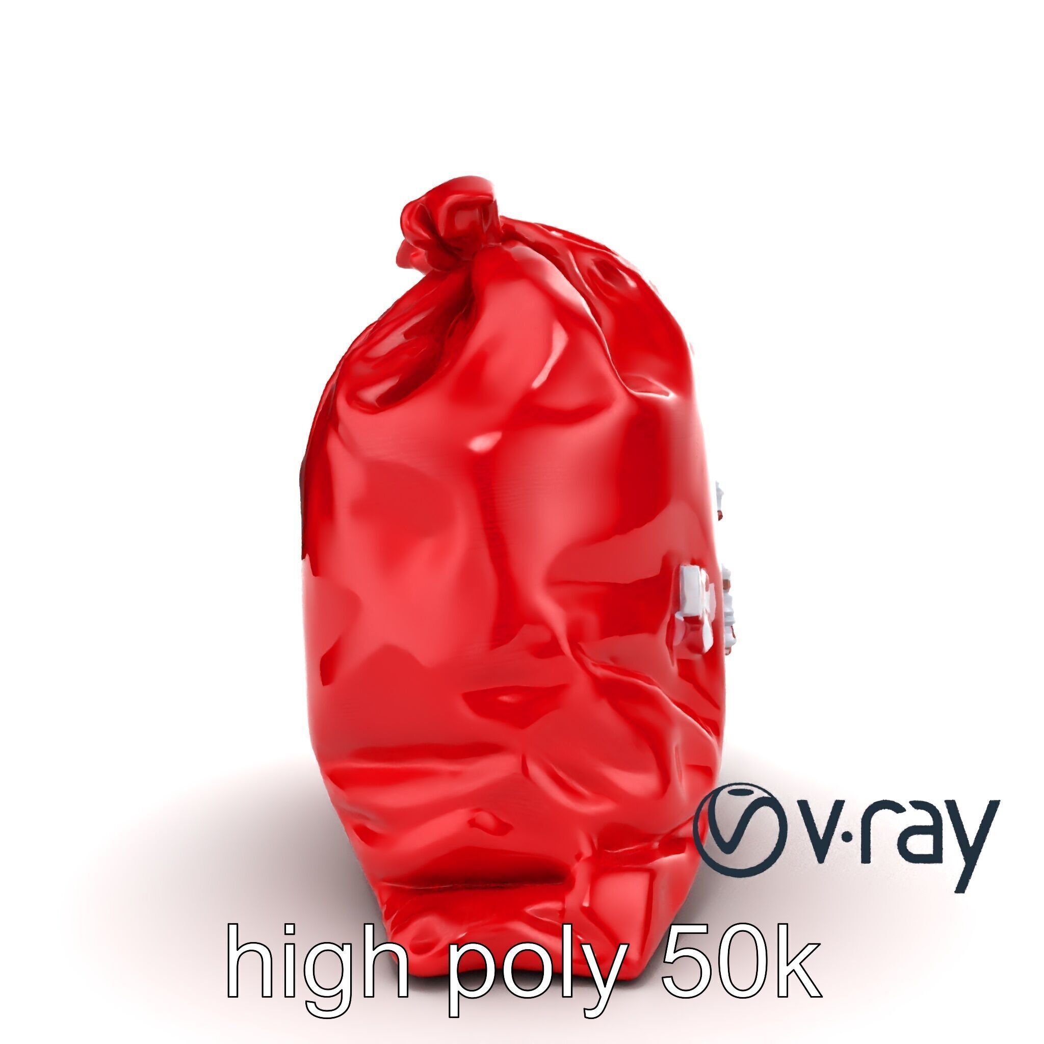 Festive Holiday Gift Sack model pack Low-poly 3D model_13