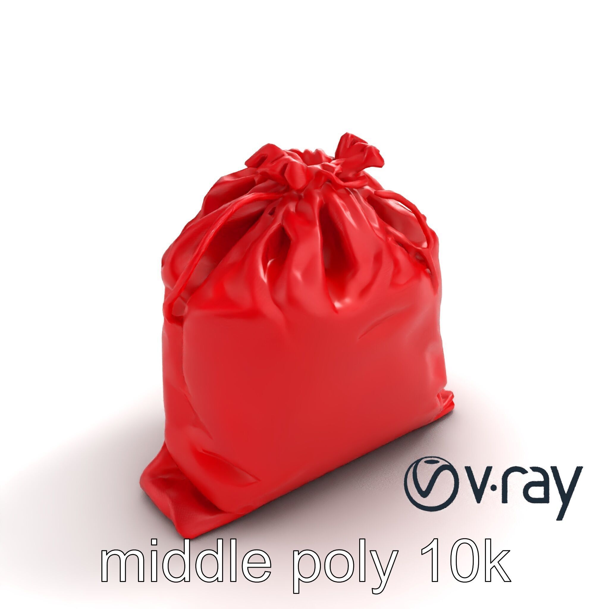 Festive Holiday Gift Sack model pack Low-poly 3D model_9