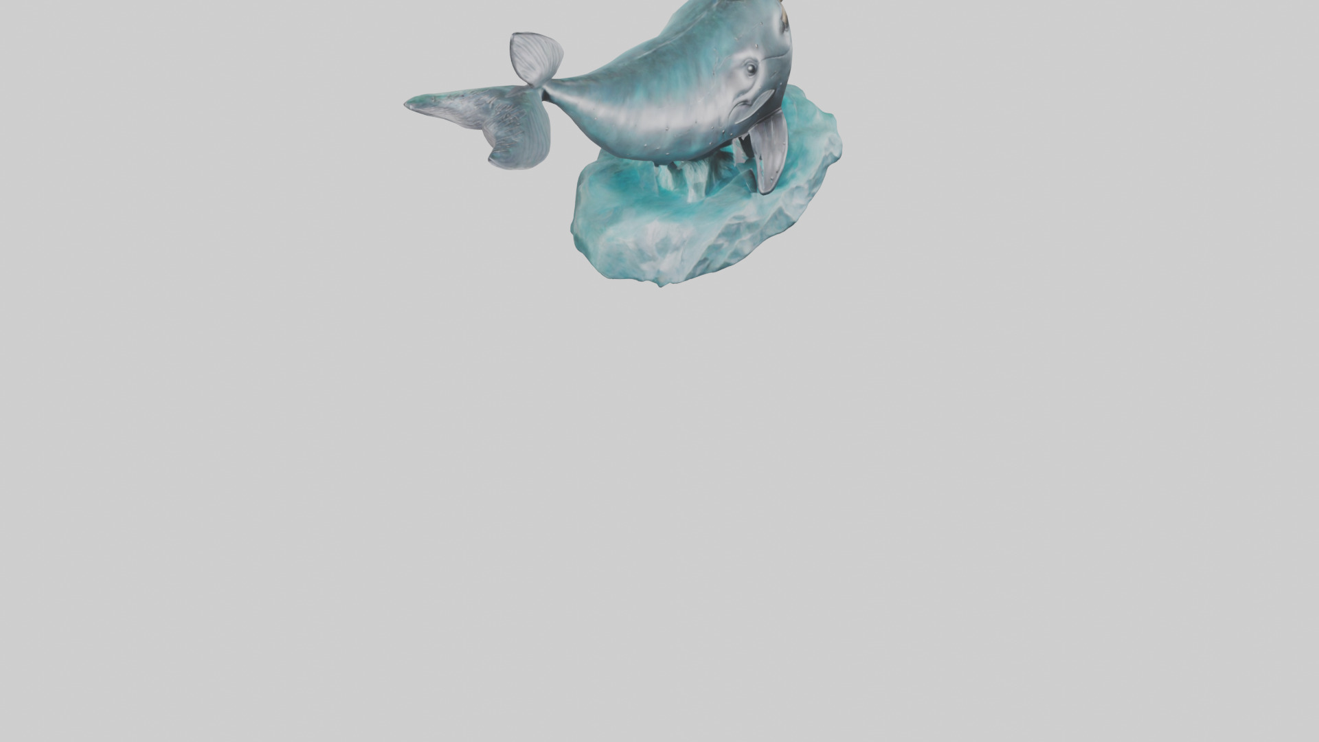 Narwhal statue model Low-poly 3D model_6