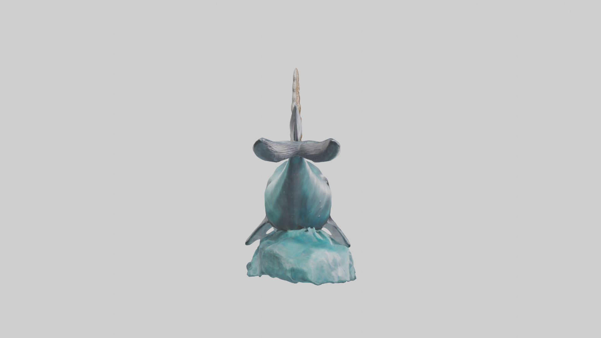 Narwhal statue model Low-poly 3D model_13