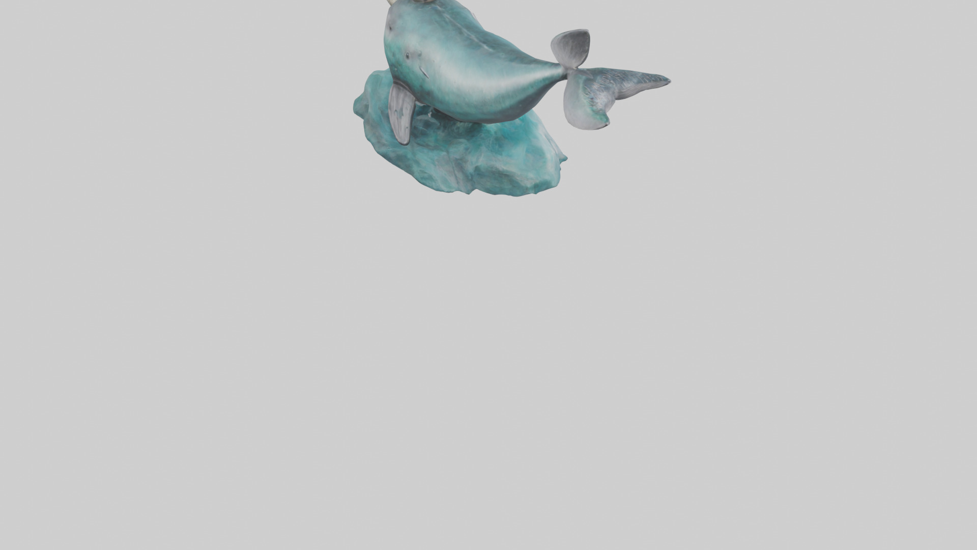 Narwhal statue model Low-poly 3D model_4