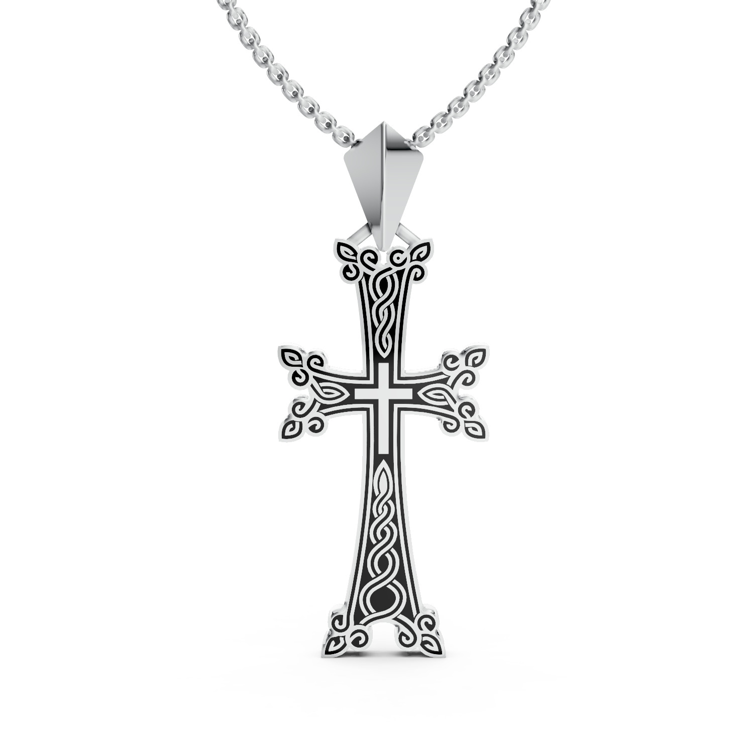 Armenian Black Varnish Cross 3D print model_1